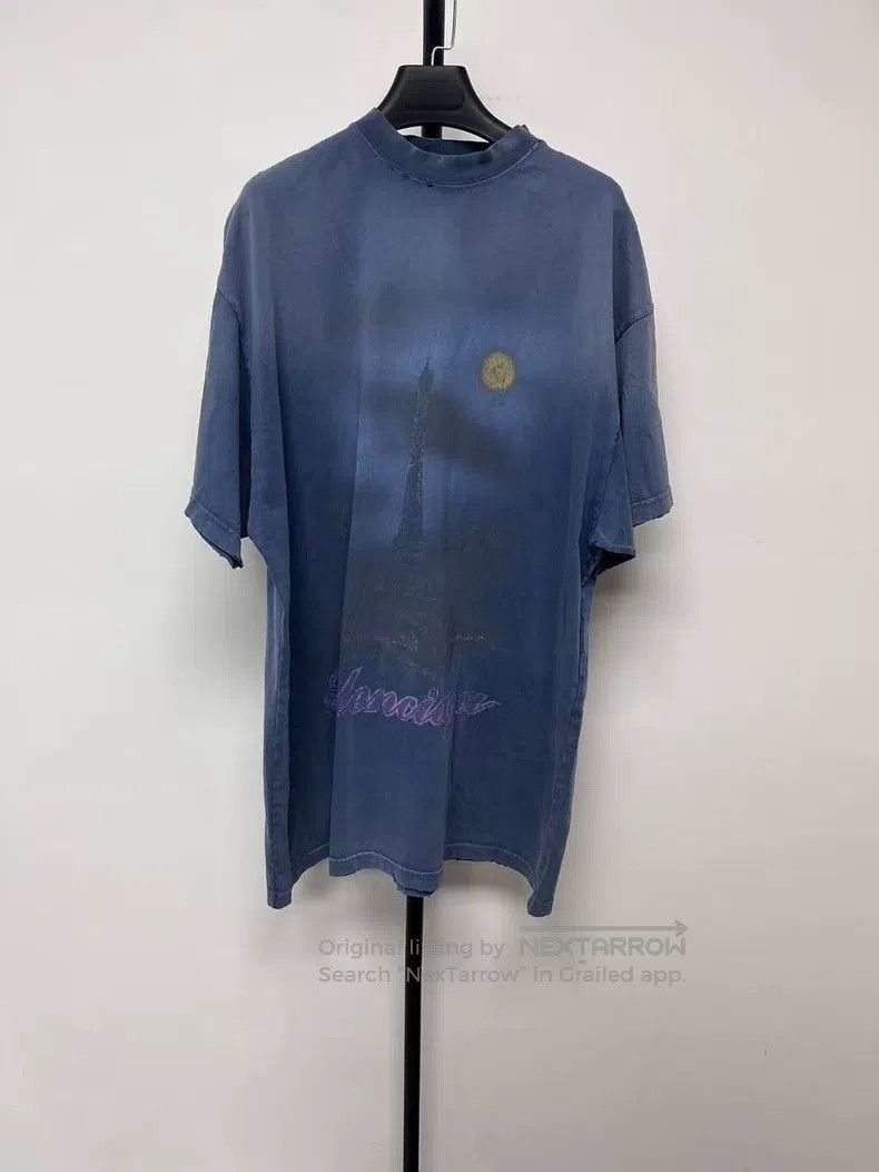 Balenciaga Balenciaga Letter Printed Distressed Crewneck Short Sleeve Size US M / EU 48-50 / 2 - 1 Thumbnail