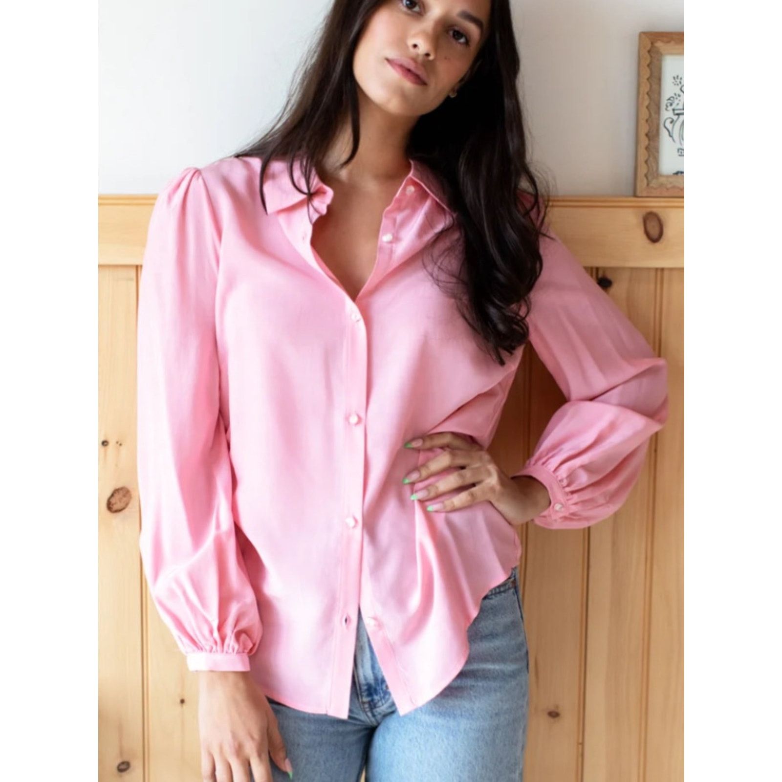 Emerson Fry Emerson Fry $238 Frankie Blouse Rose Peony XS EUC Size XS / US 0-2 / IT 36-38 - 6 Thumbnail