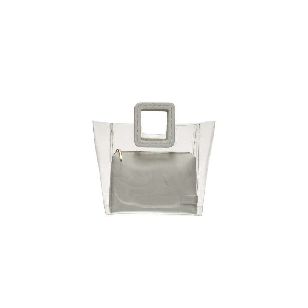 Staud Staud Shirley Large Clear PVC Tote Bag White Leather Size ONE SIZE - 1 Thumbnail