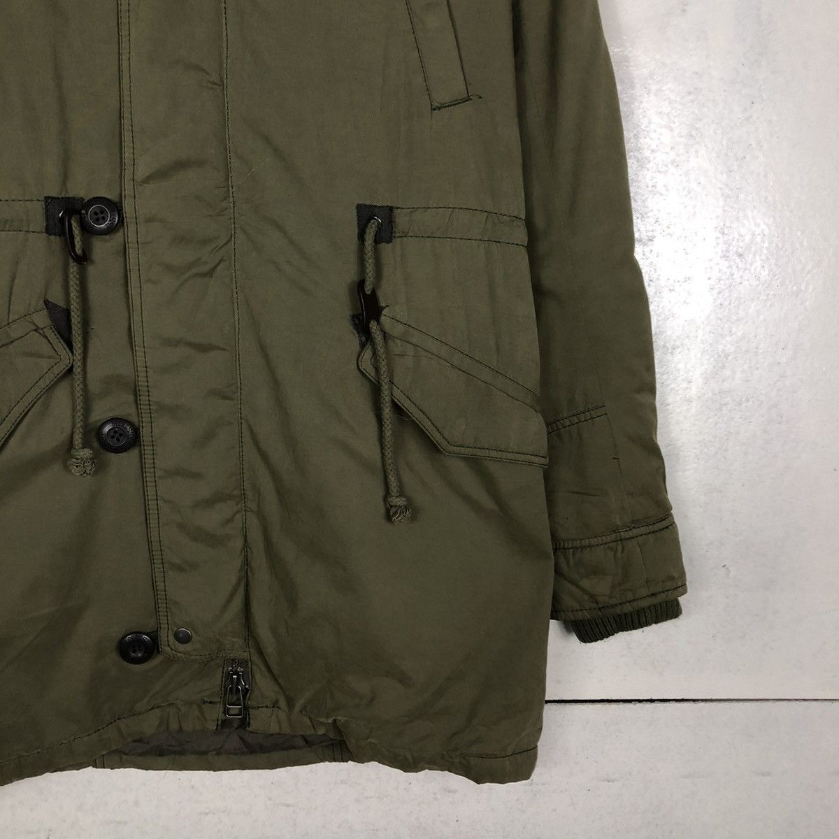 Japanese Brand 📌BIKER JACKET PARKA MINK FUR HOODIE MOUSSY MILITARY DESIGN Size US S / EU 44-46 / 1 - 6 Thumbnail