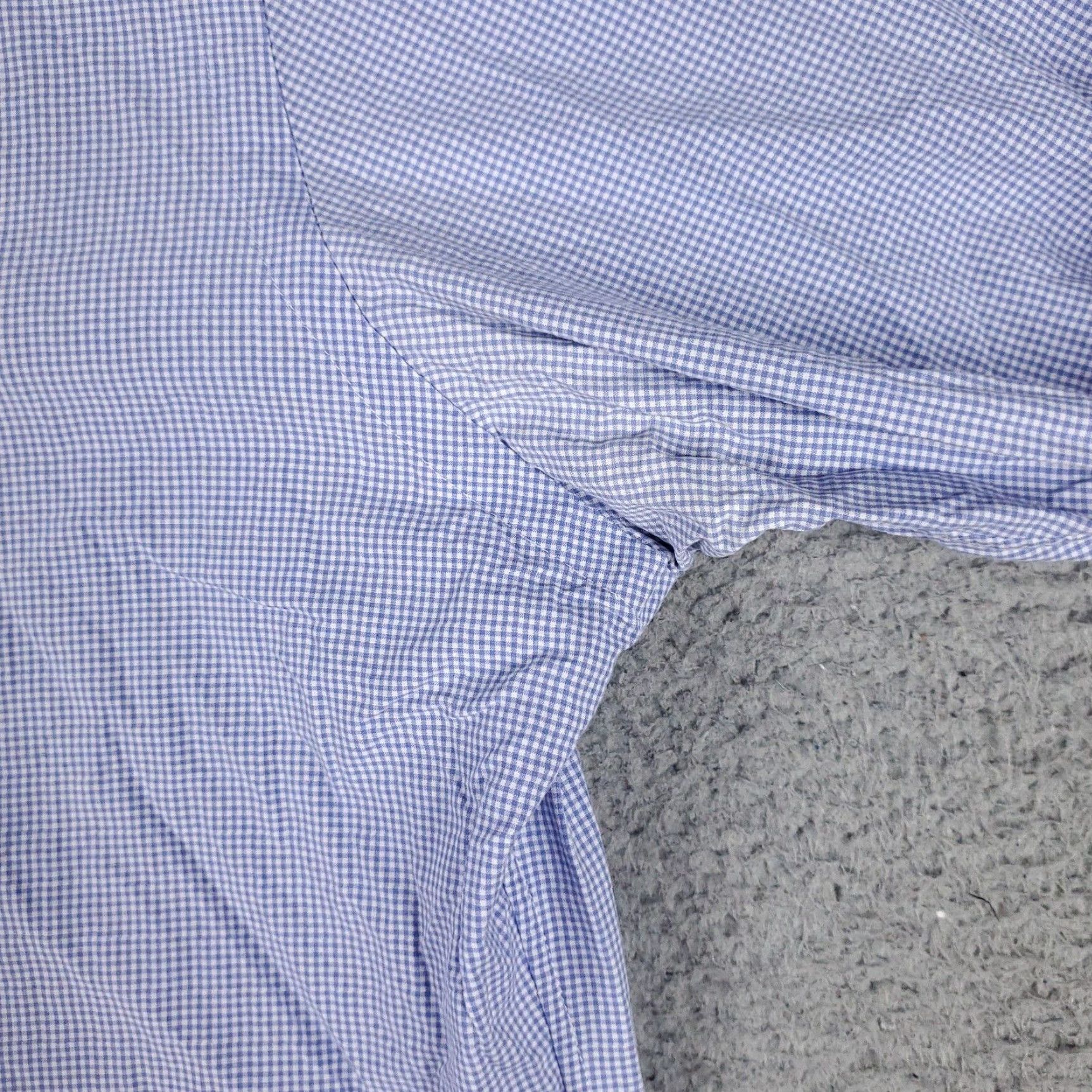 Ralph Lauren Ralph Lauren Shirt 15.5 Blue Check Dress Shirt Button Up Long Sleeve Cotton Regular Mens Size 40R - 4 Thumbnail