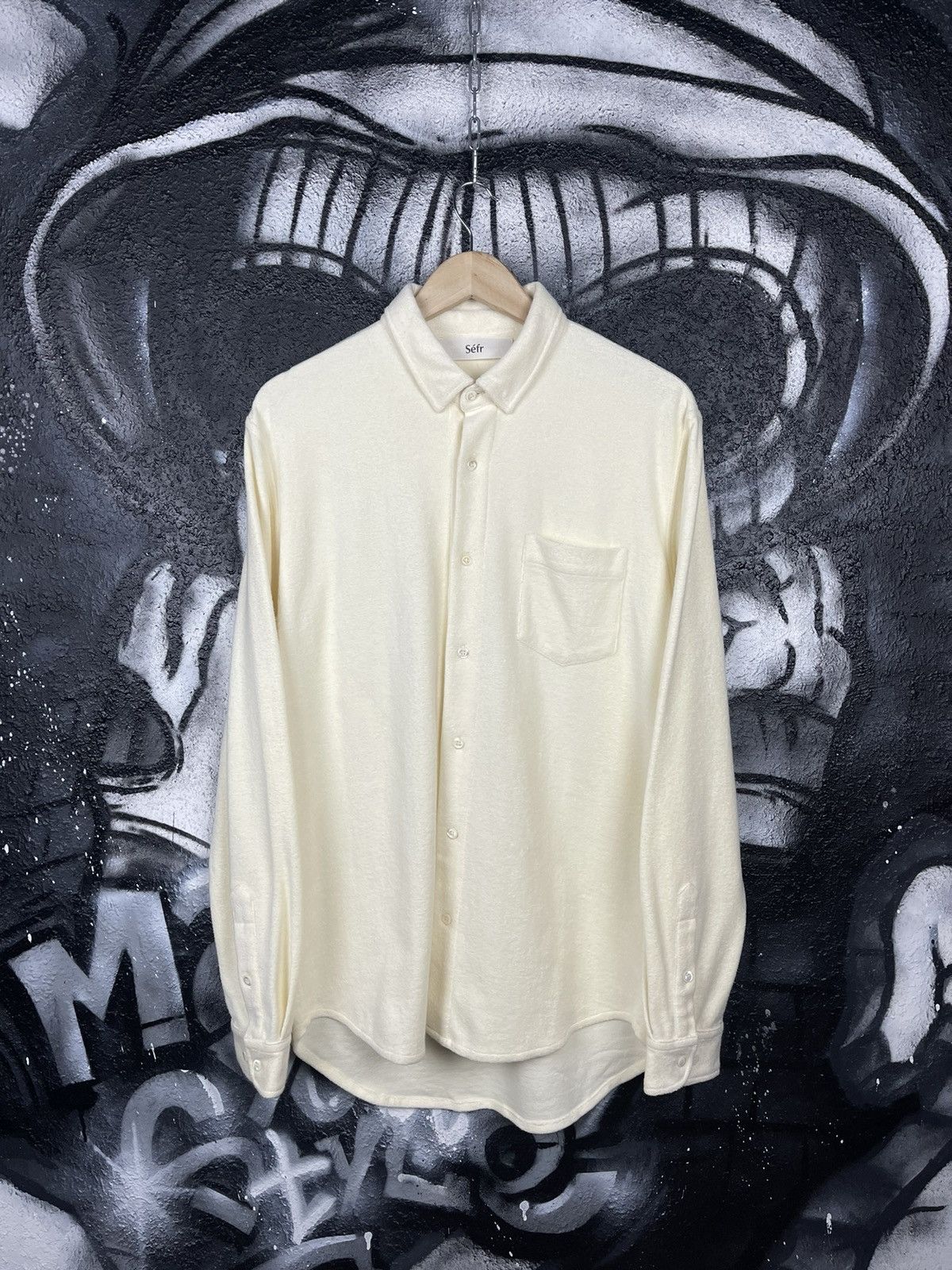 Sefr SEFR Leo Vanilla White Shirt Button Up Men’s Size M Size US M / EU 48-50 / 2 - 3 Thumbnail