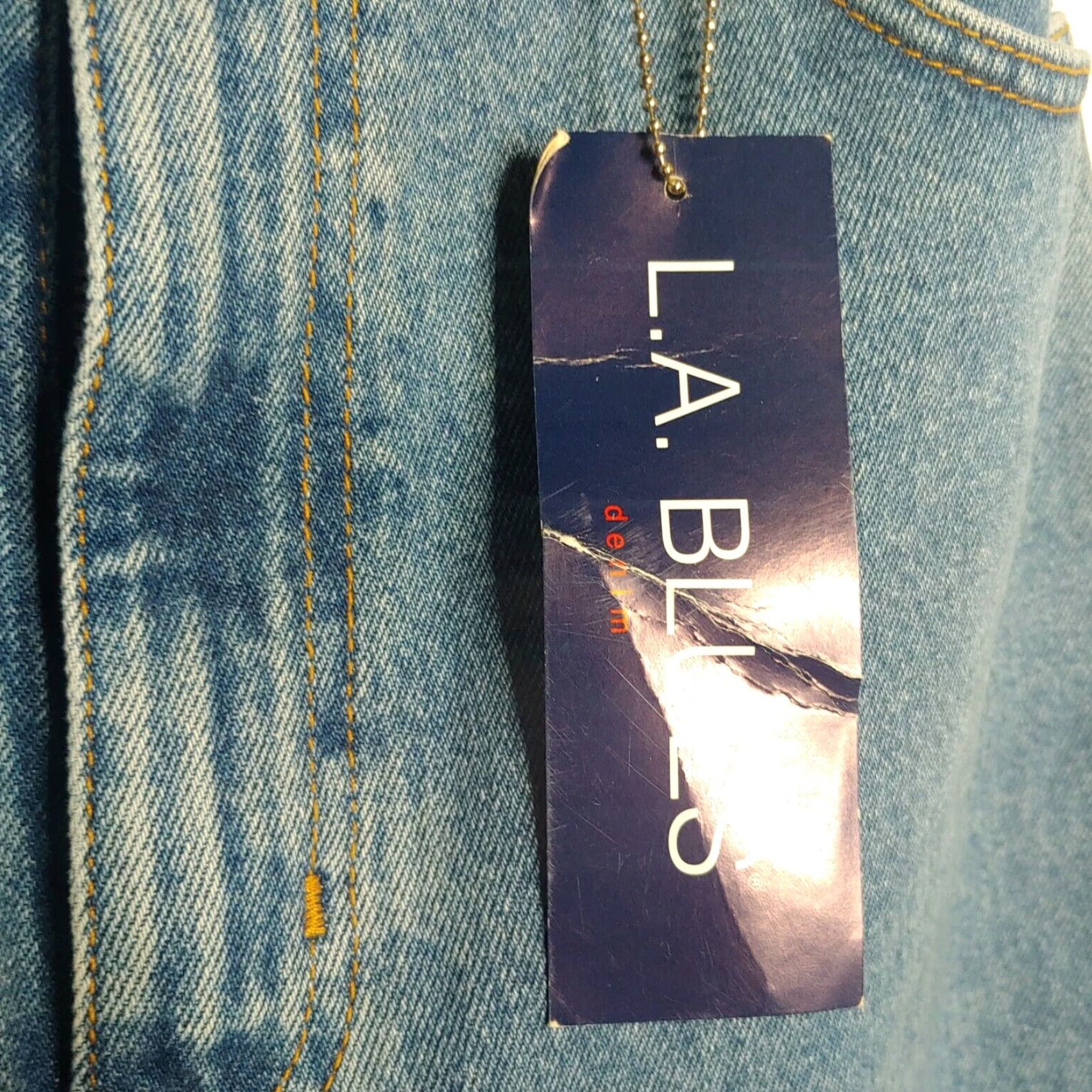 Vintage VINTAGE L.A. Blues Womens Jeans Mom Style Medium Wash Blue 14 Regular Denim 90s Classic Fit Size 36" / US 14 / IT 50 - 4 Thumbnail