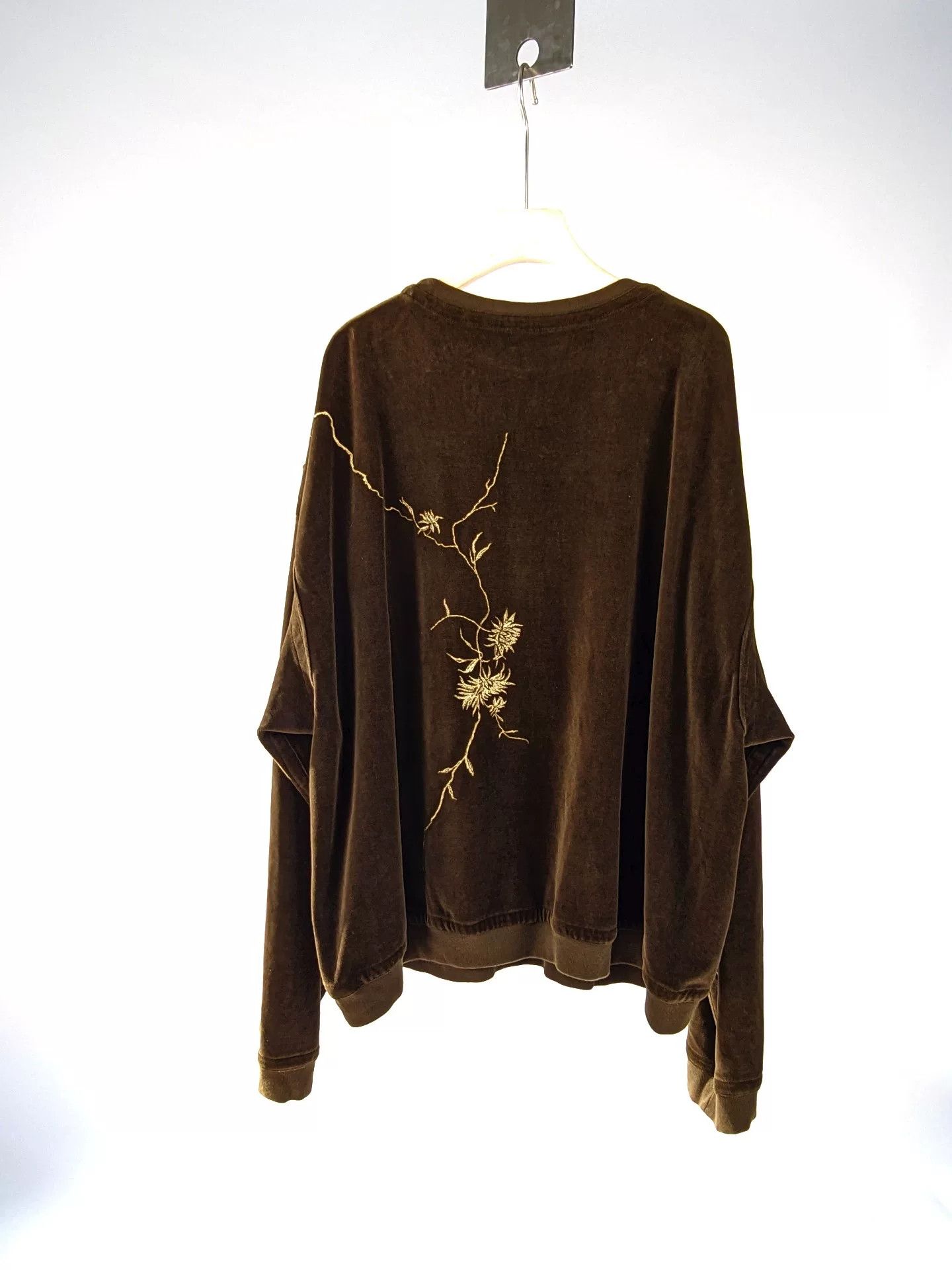 Haider Ackermann men's velvet sweatshirt with floral design Size US M / EU 48-50 / 2 - 3 Thumbnail