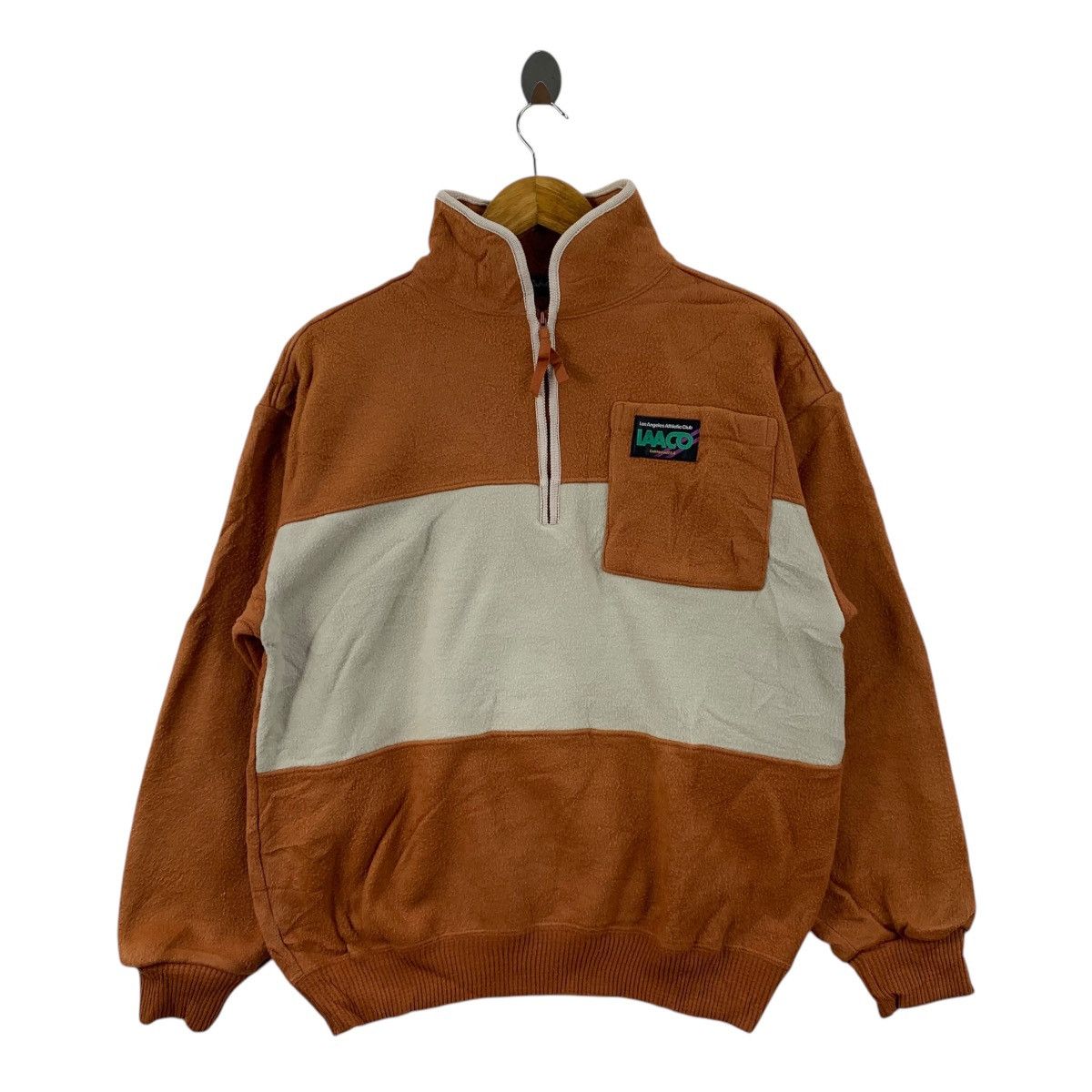 Vintage LAACO California Usa Casuawear Fleece Half Zipper Sweatshirt Size US M / EU 48-50 / 2 - 1 Thumbnail