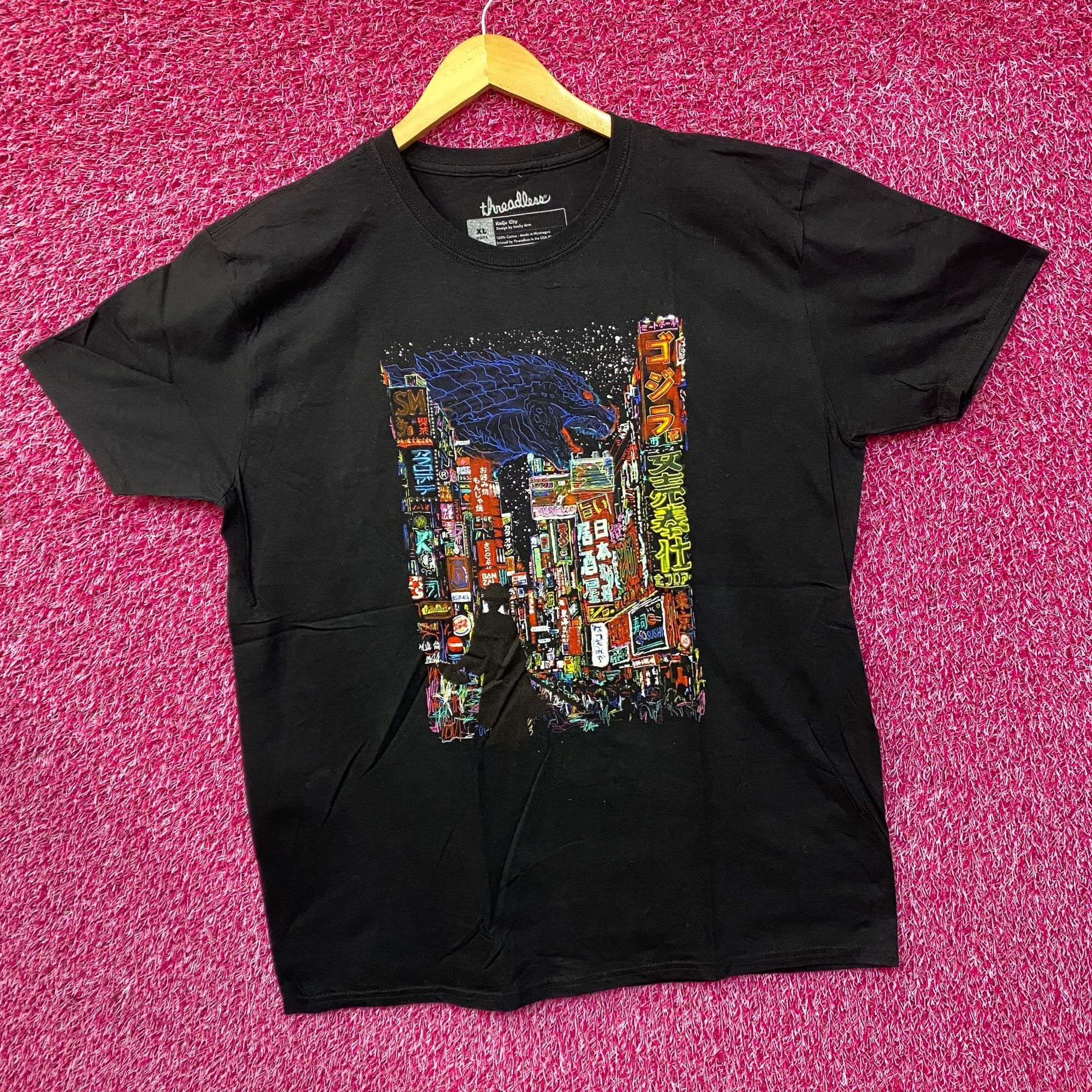 Threadless Threadless Godzilla Kaiju City Graphic Design T-Shirt Size Size US XL / EU 56 / 4 - 2 Thumbnail