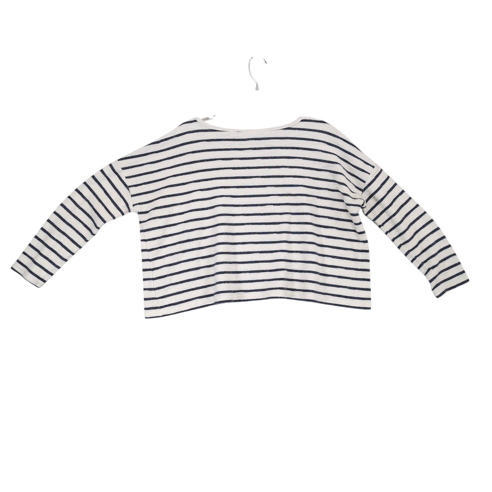 BB Dakota Jack by BB Dakota Oversized Cropped Striped Terrycloth Shirt Size L / US 10 / IT 46 - 2 Thumbnail