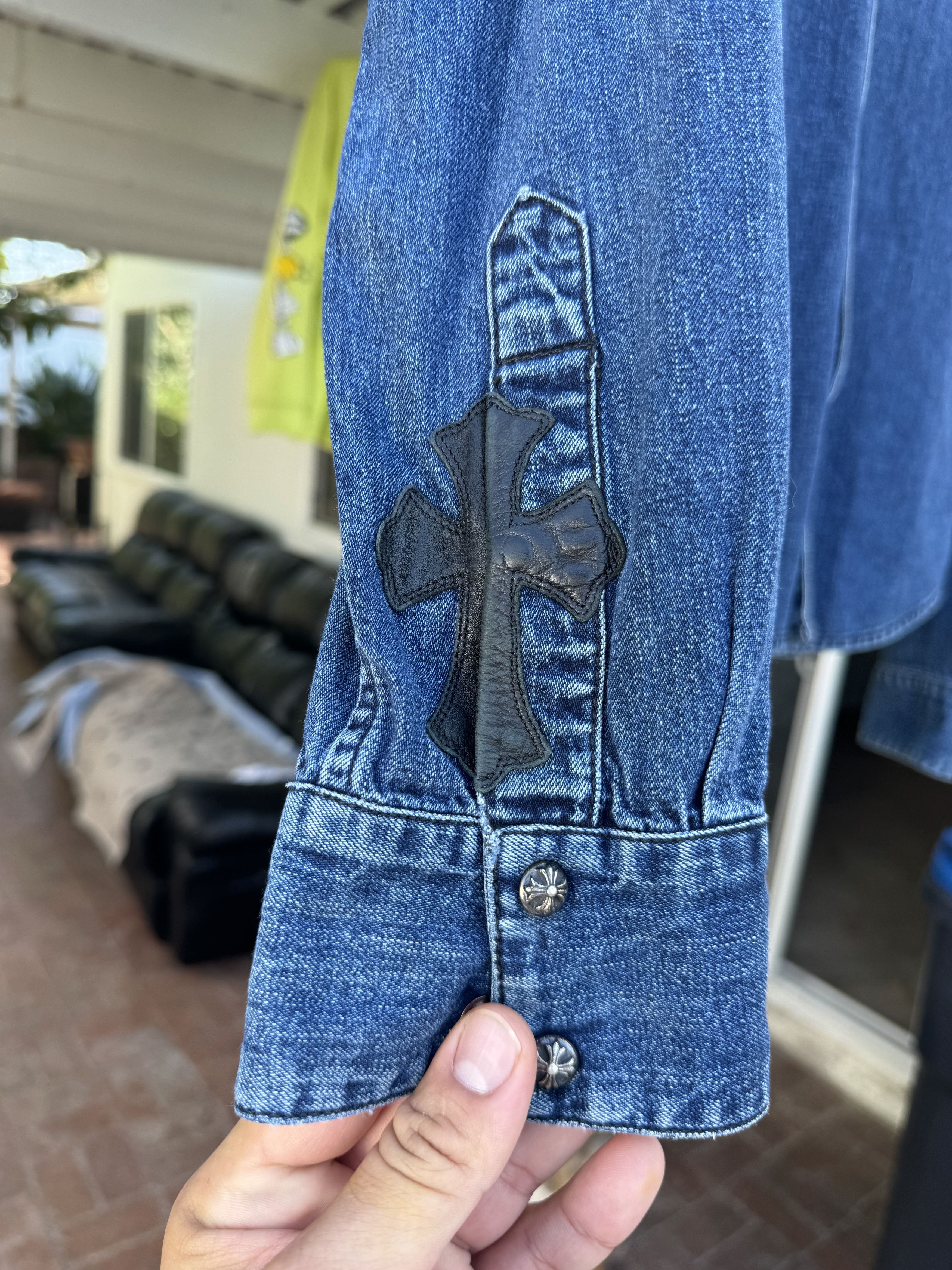 Chrome Hearts Chrome hearts denim button up Size US L / EU 52-54 / 3 - 3 Thumbnail
