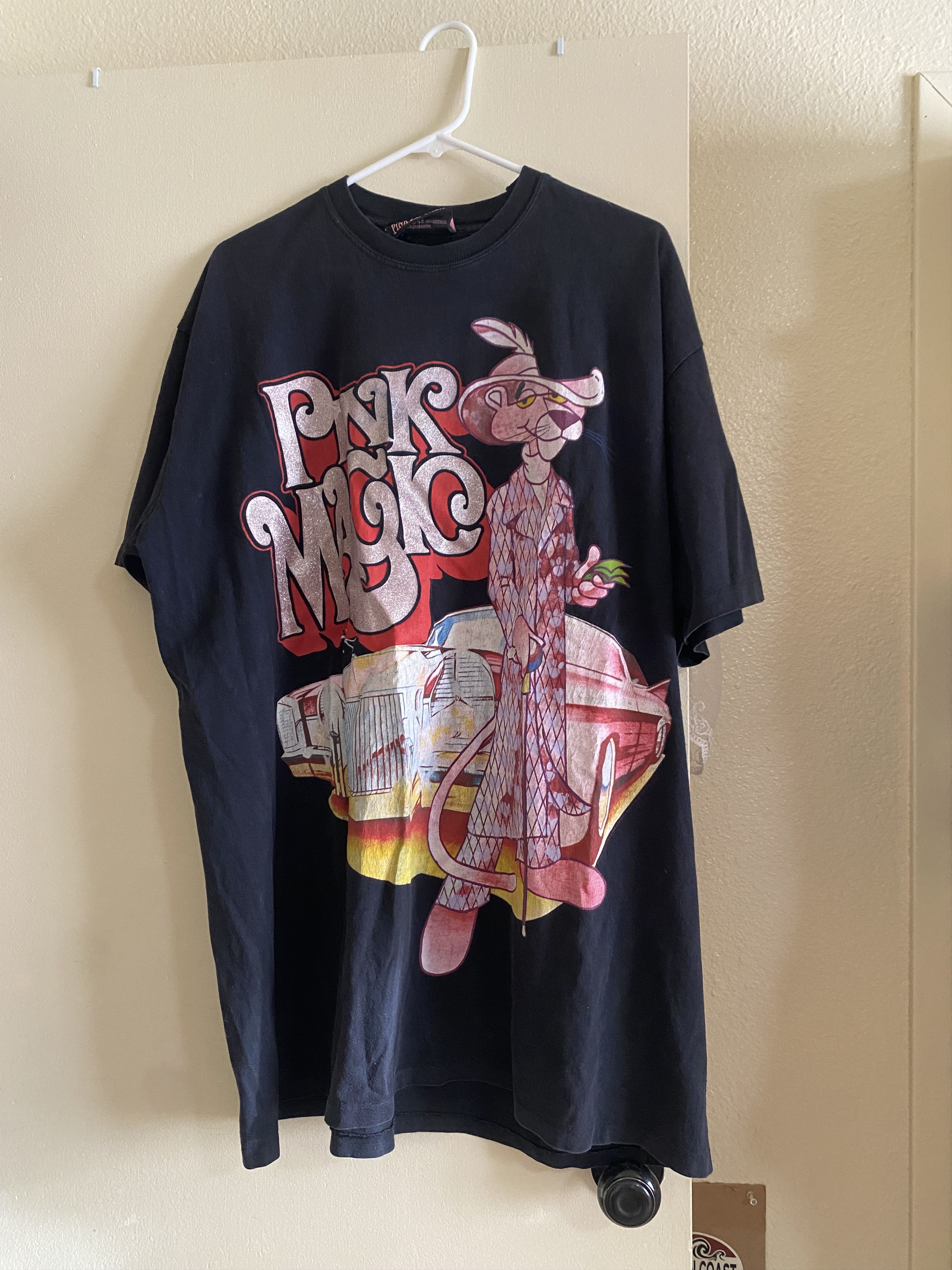 Vintage Pink Panther Magic T Shirt Vintage 90s Pink On My Mind Size US XL / EU 56 / 4 - 1 Thumbnail
