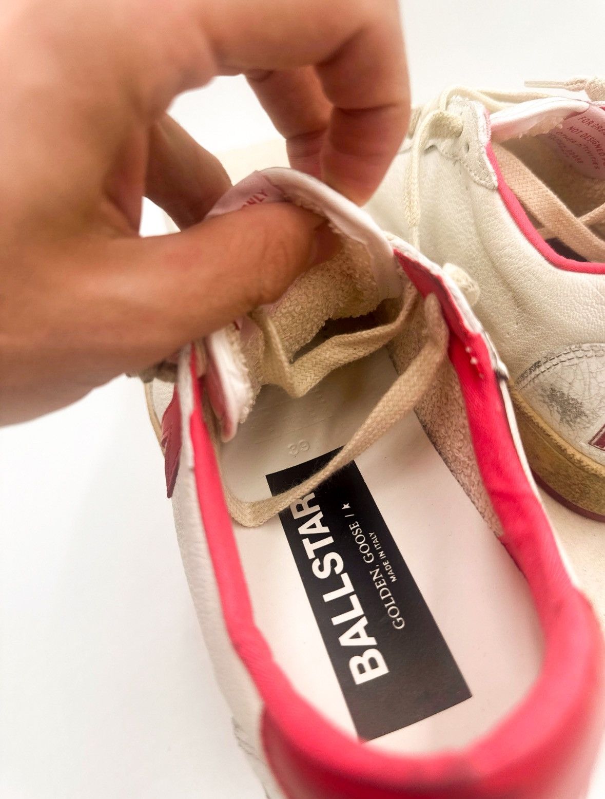 Golden Goose Golden Goose Ballstar White/Red Size US 9 / IT 39 - 7 Thumbnail
