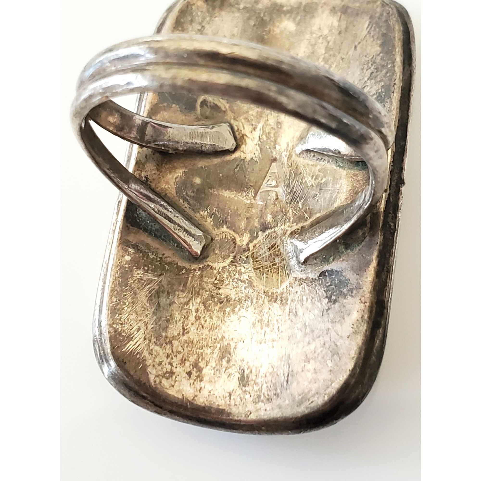Vintage Vintage Sterling Silver Southwestern Mother of Pearl Ring Size ONE SIZE - 5 Thumbnail