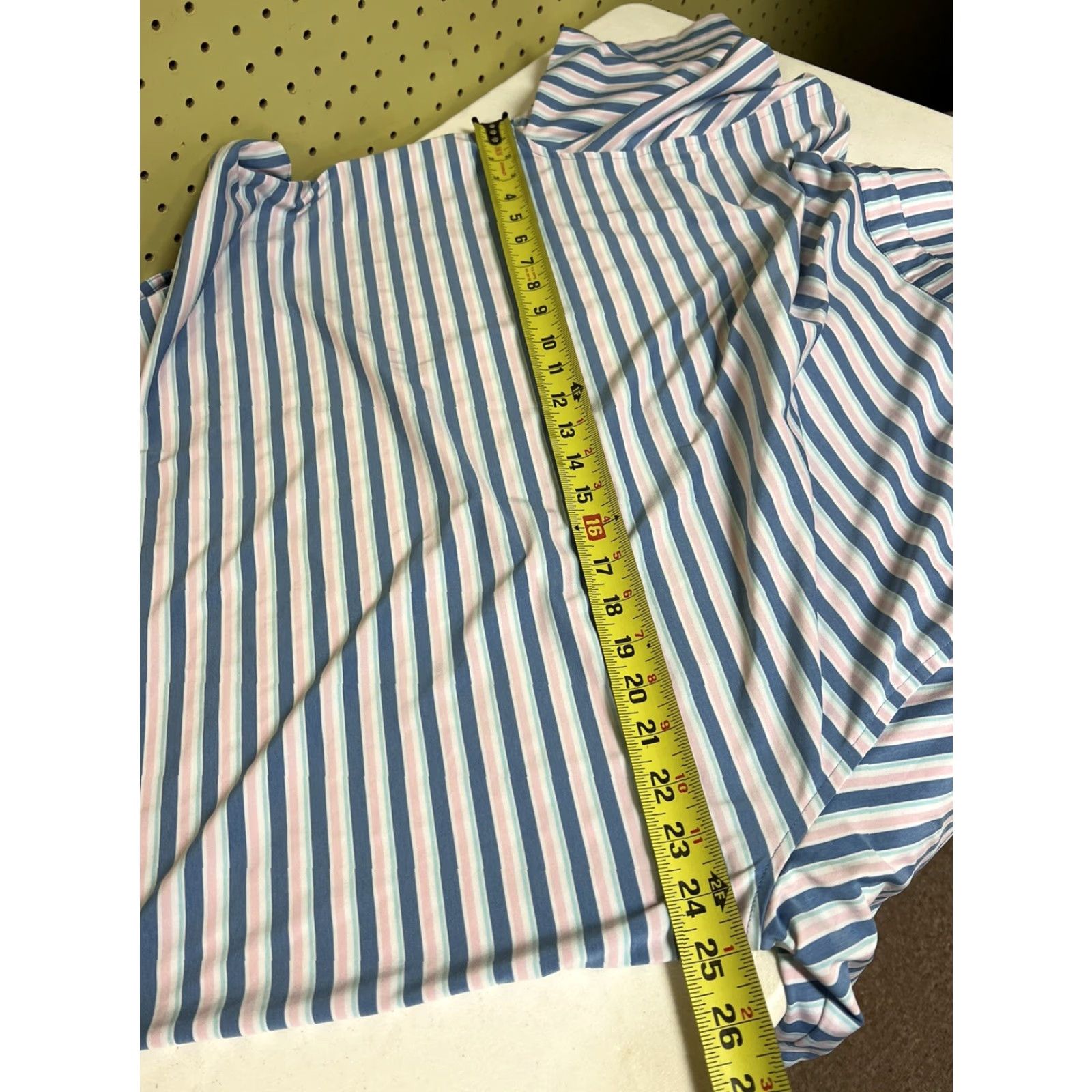 Peter Millar Peter Millar Summer Comfort Polo Shirt Striped White Blue Pink Multicolor XL Men Polo Short Sleeve Breathable Easy Care Lightweight Golf Shirt Size US XL / EU 56 / 4 - 6 Thumbnail