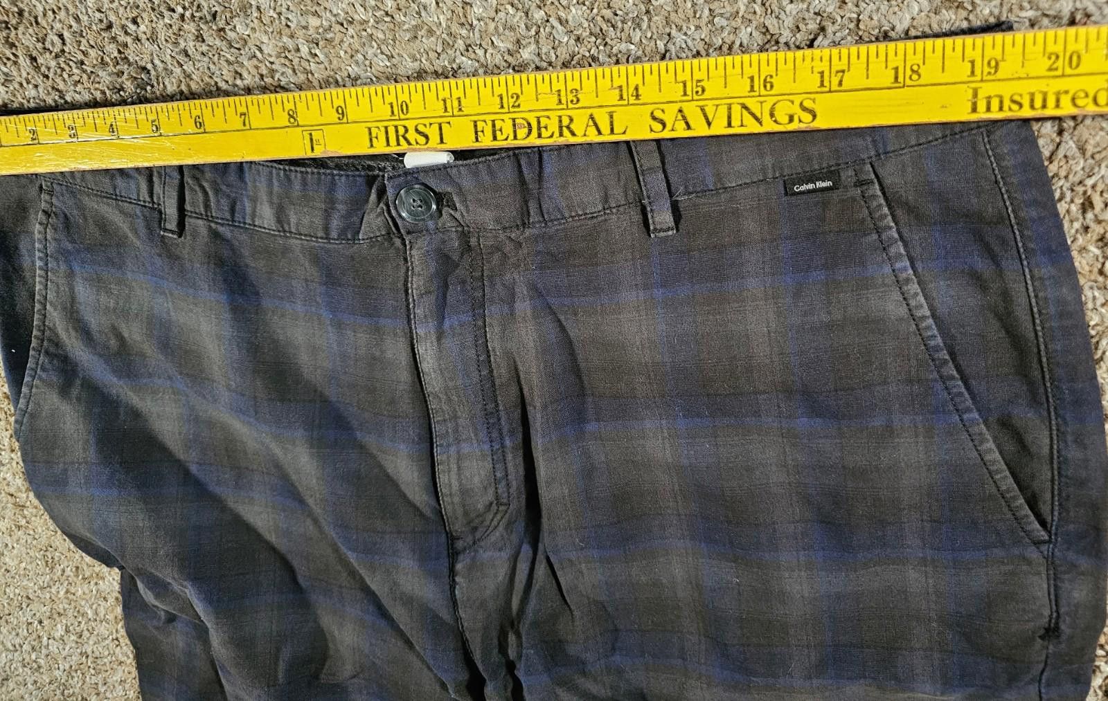 Calvin Klein Calvin Klein Sz 38 Black Blue Plaid Shorts Size US 38 / EU 54 - 3 Thumbnail
