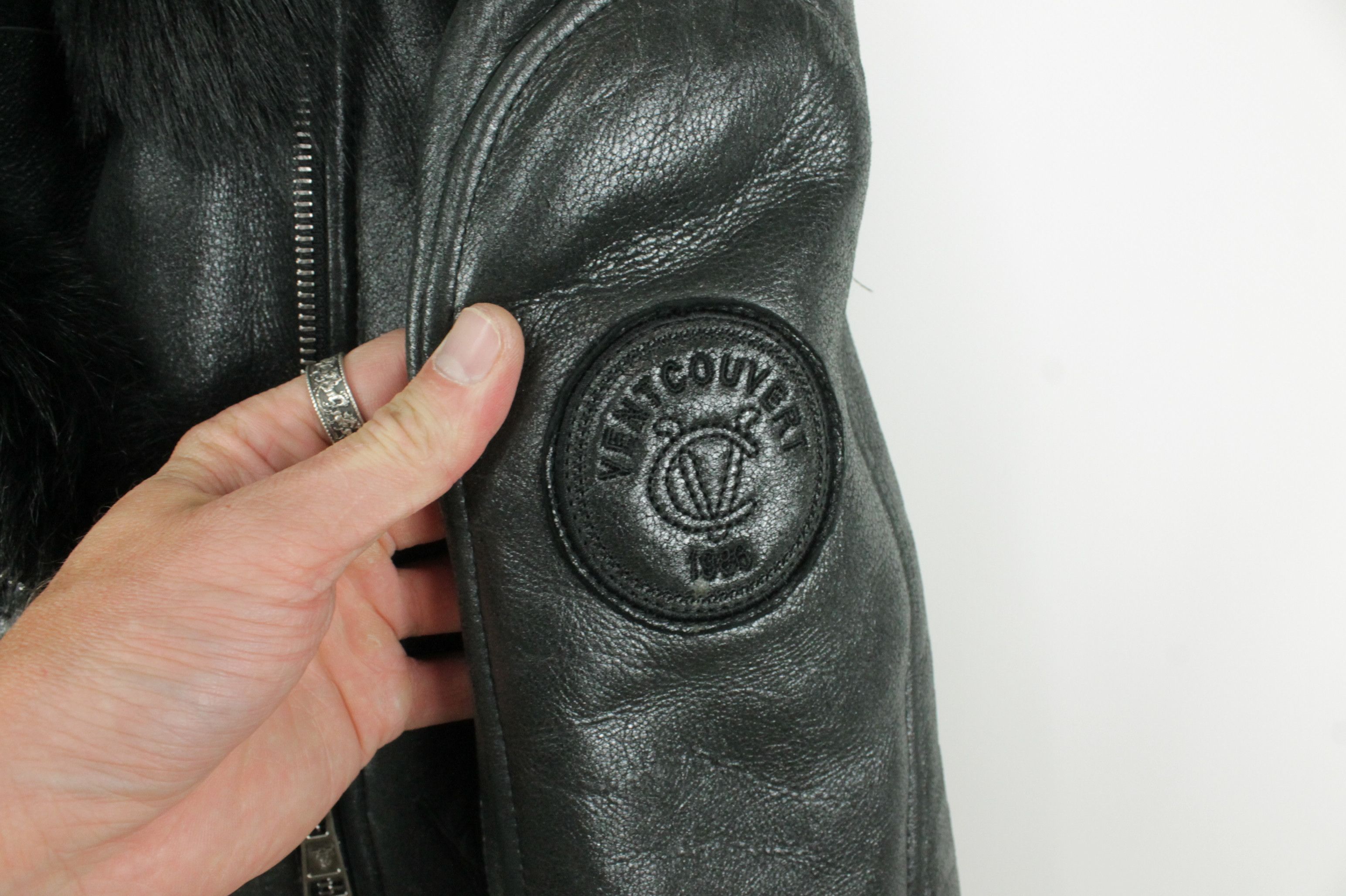 Other Ventcouvert Black Shearling Biker Jacket Women's Size L / US 10 / IT 46 - 3 Thumbnail
