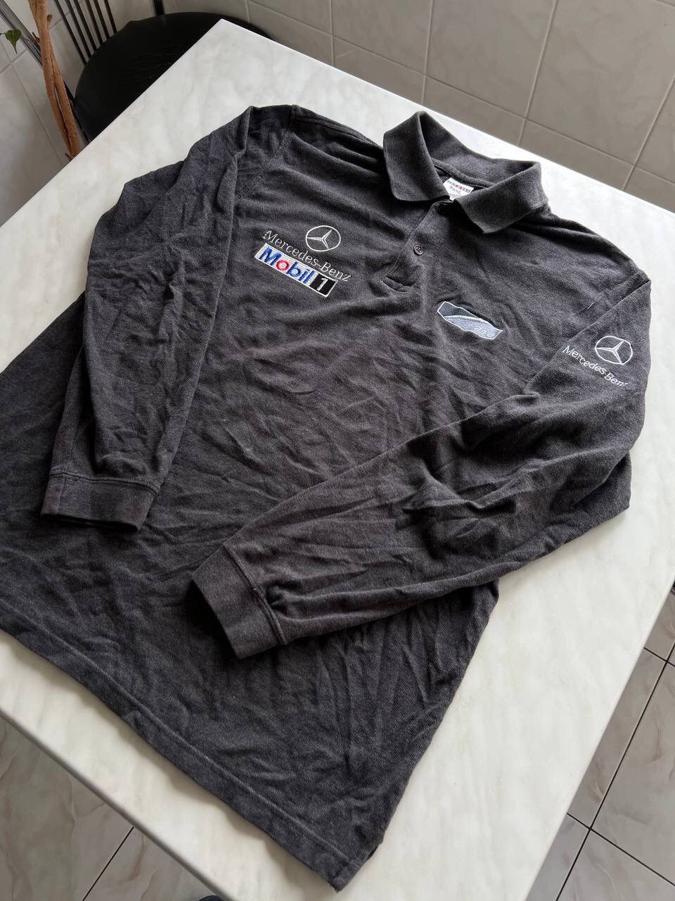 Mercedes-Benz × Vintage Vtg Mercedes Benz 212 Model Racing Longsleeve Polo Shirt M Size US M / EU 48-50 / 2 - 2 Thumbnail