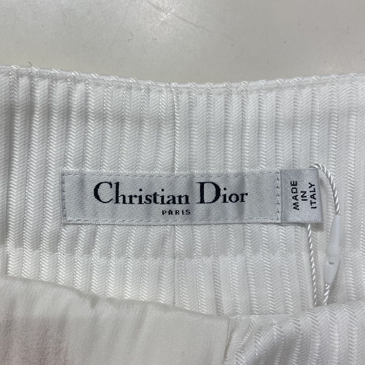 Dior Dior White Silk Wide-Leg Women Casual Pants K26WX Size 24" / US 00 / IT 34 - 5 Thumbnail