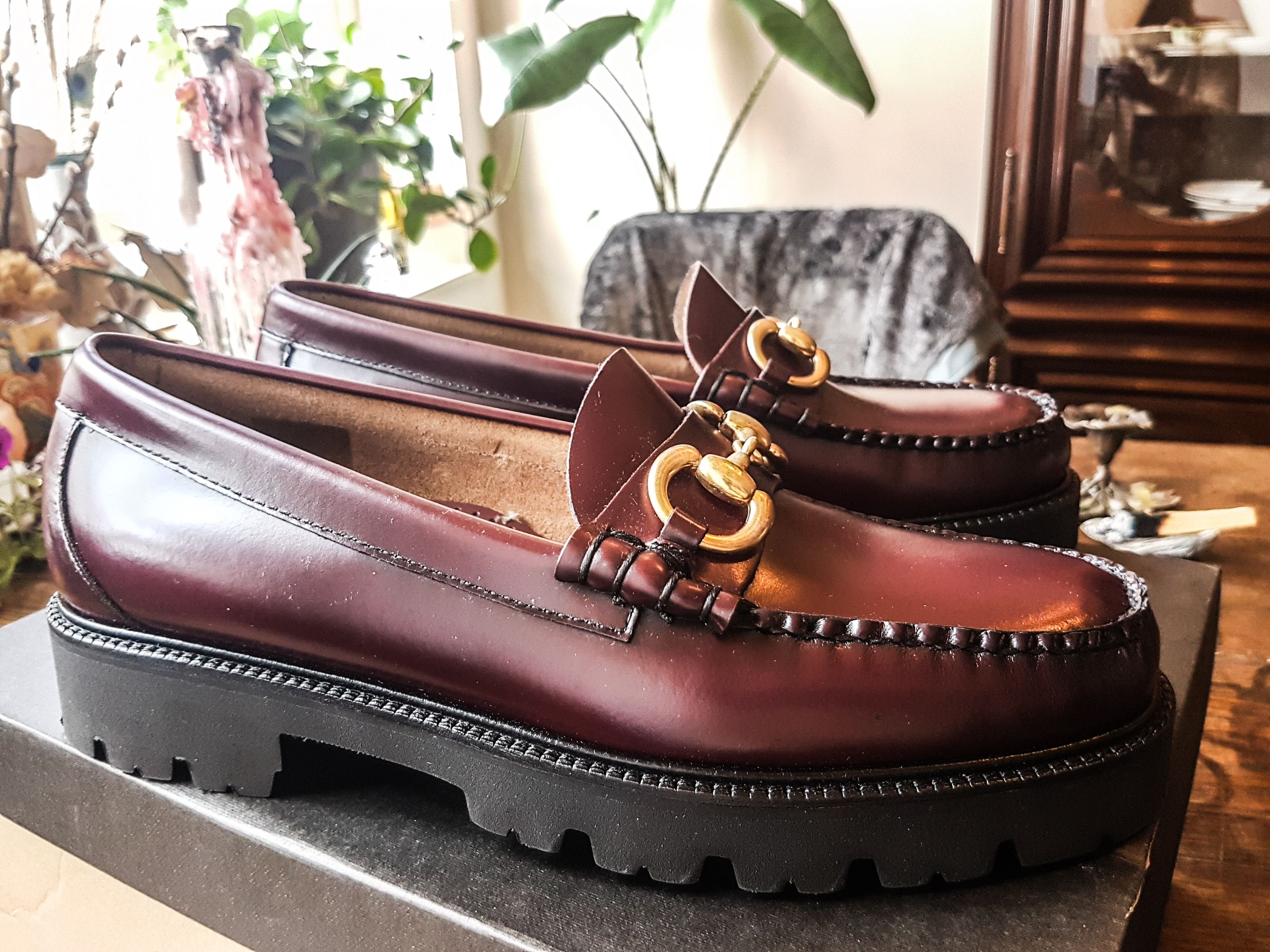 G.H. Bass & Co. Wine Red Chunky Loafers Size US 9.5 / EU 42-43 - 1 Thumbnail