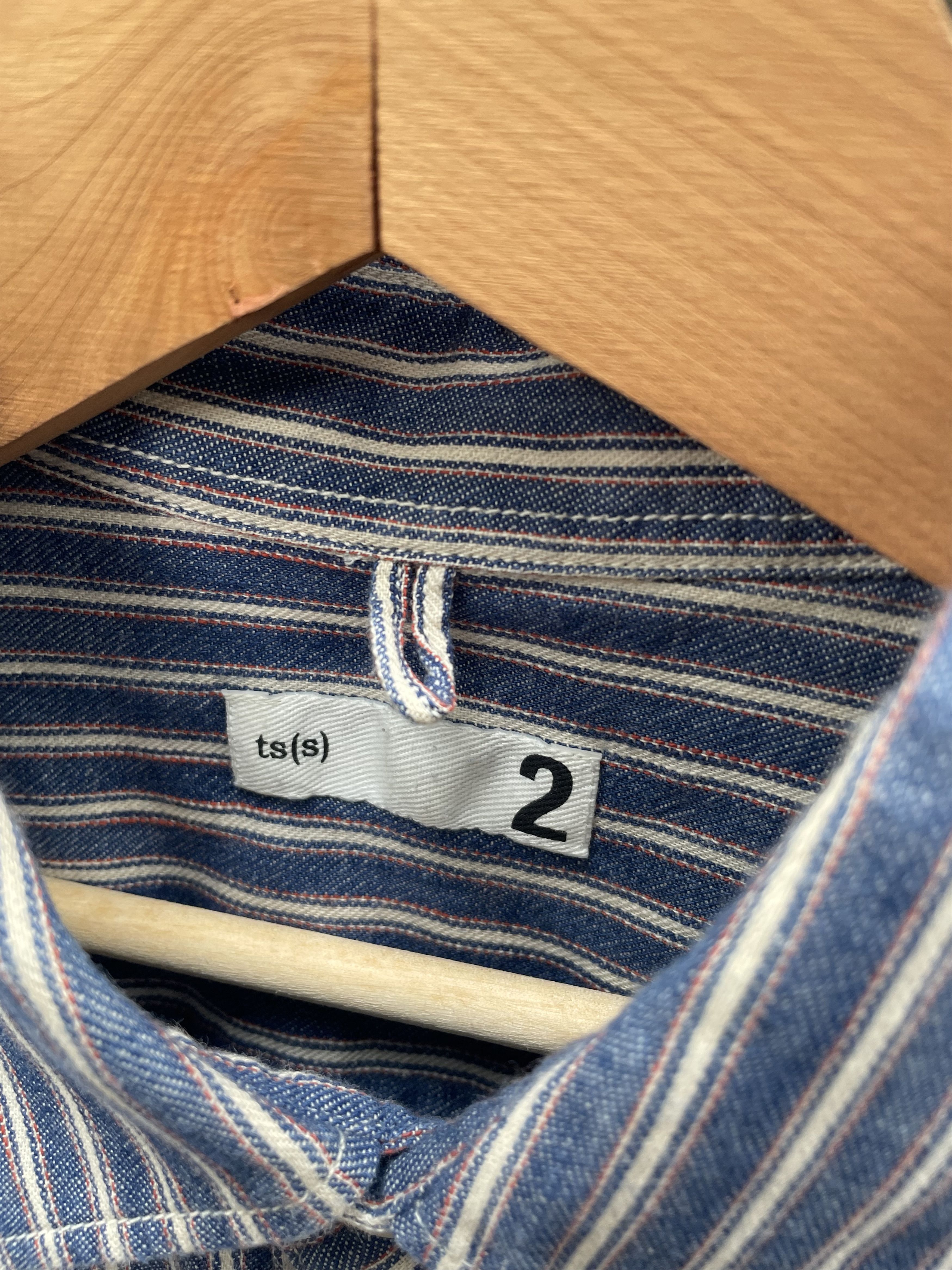 Ts(S) Lightweight Chambray Striped Work Shirt Size US M / EU 48-50 / 2 - 5 Thumbnail