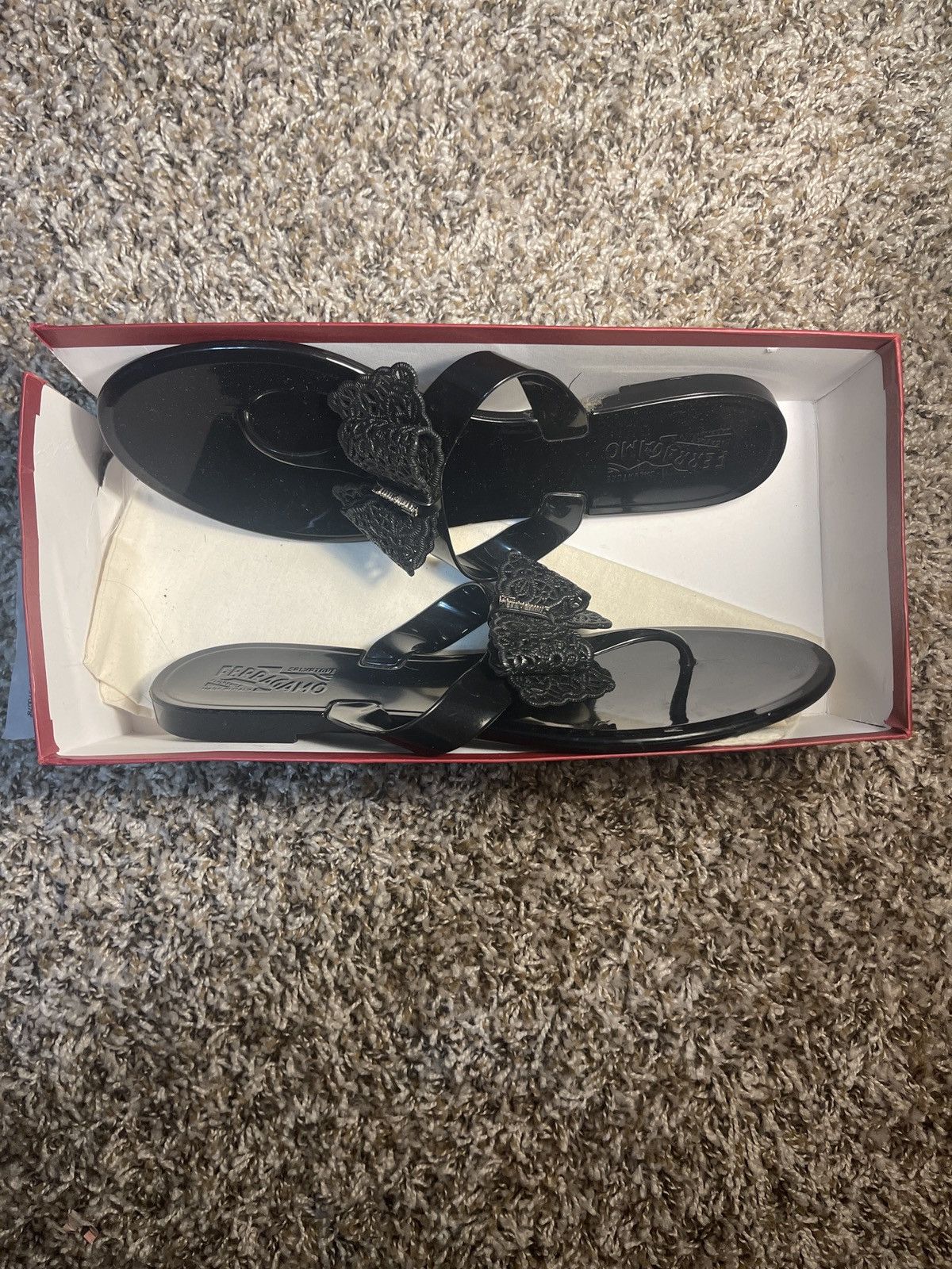 Salvatore Ferragamo Black Ferragamo Sandals Size US 10 / IT 40 - 4 Thumbnail