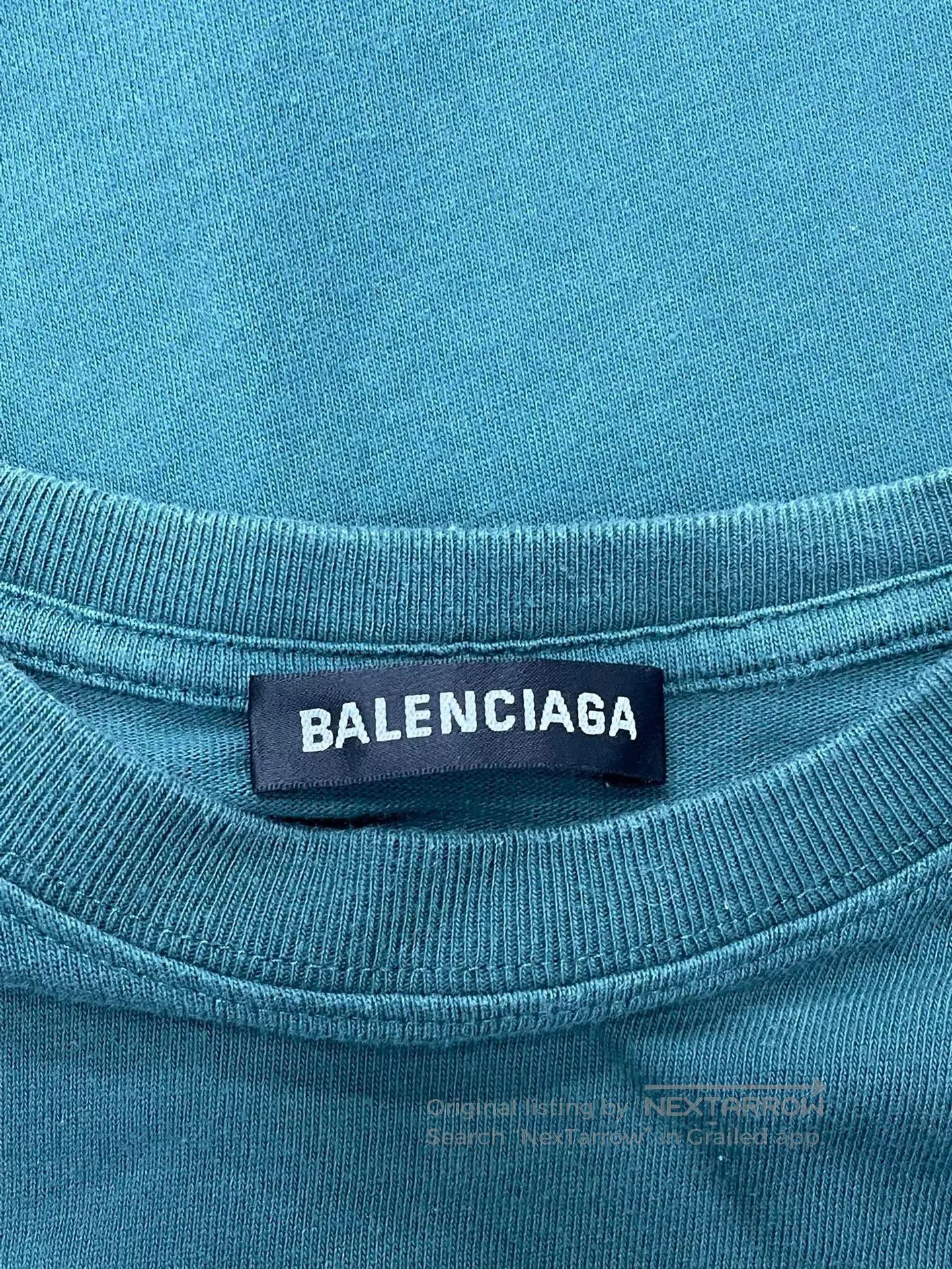 Balenciaga Balenciaga Blue Back Logo Short Sleeve T. Size US XS / EU 42 / 0 - 3 Thumbnail