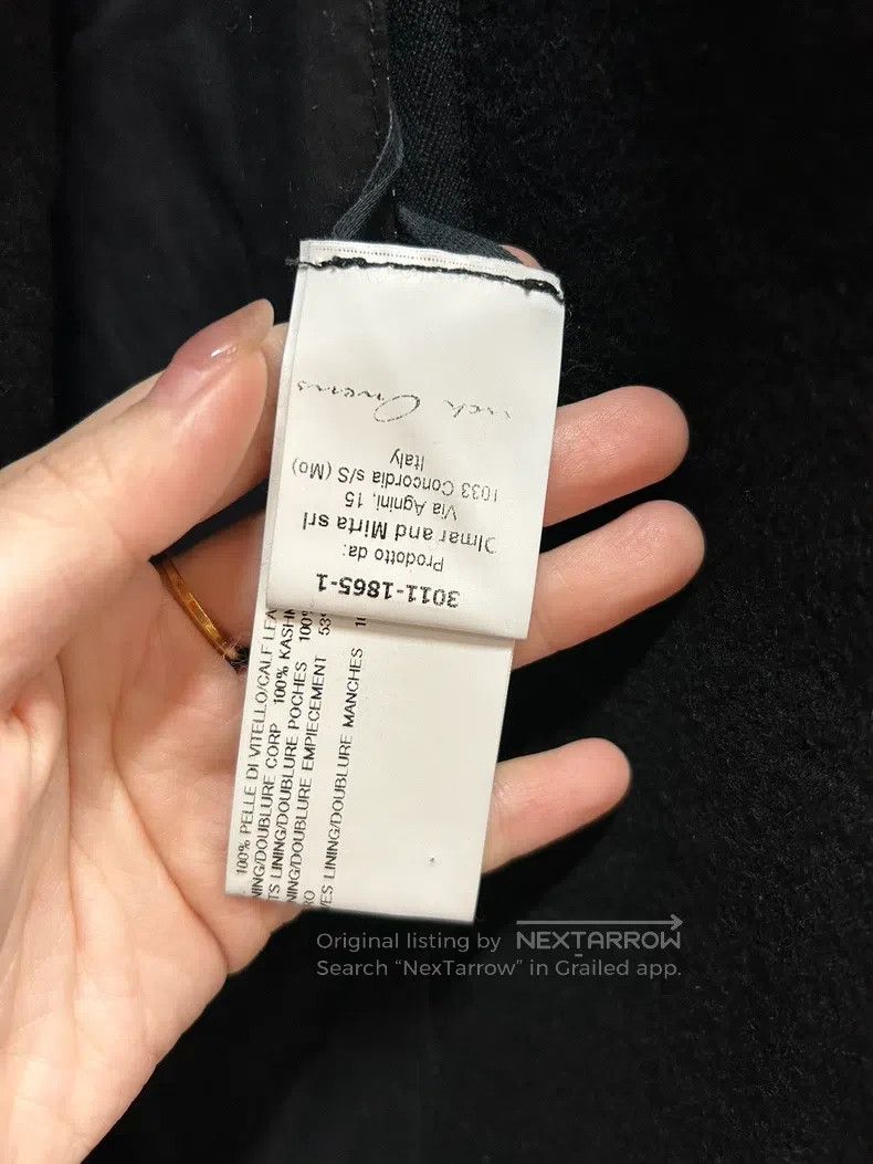 Rick Owens RICK OWENS Men's Leather Jacket, Runway Long Coat Size US M / EU 48-50 / 2 - 4 Thumbnail