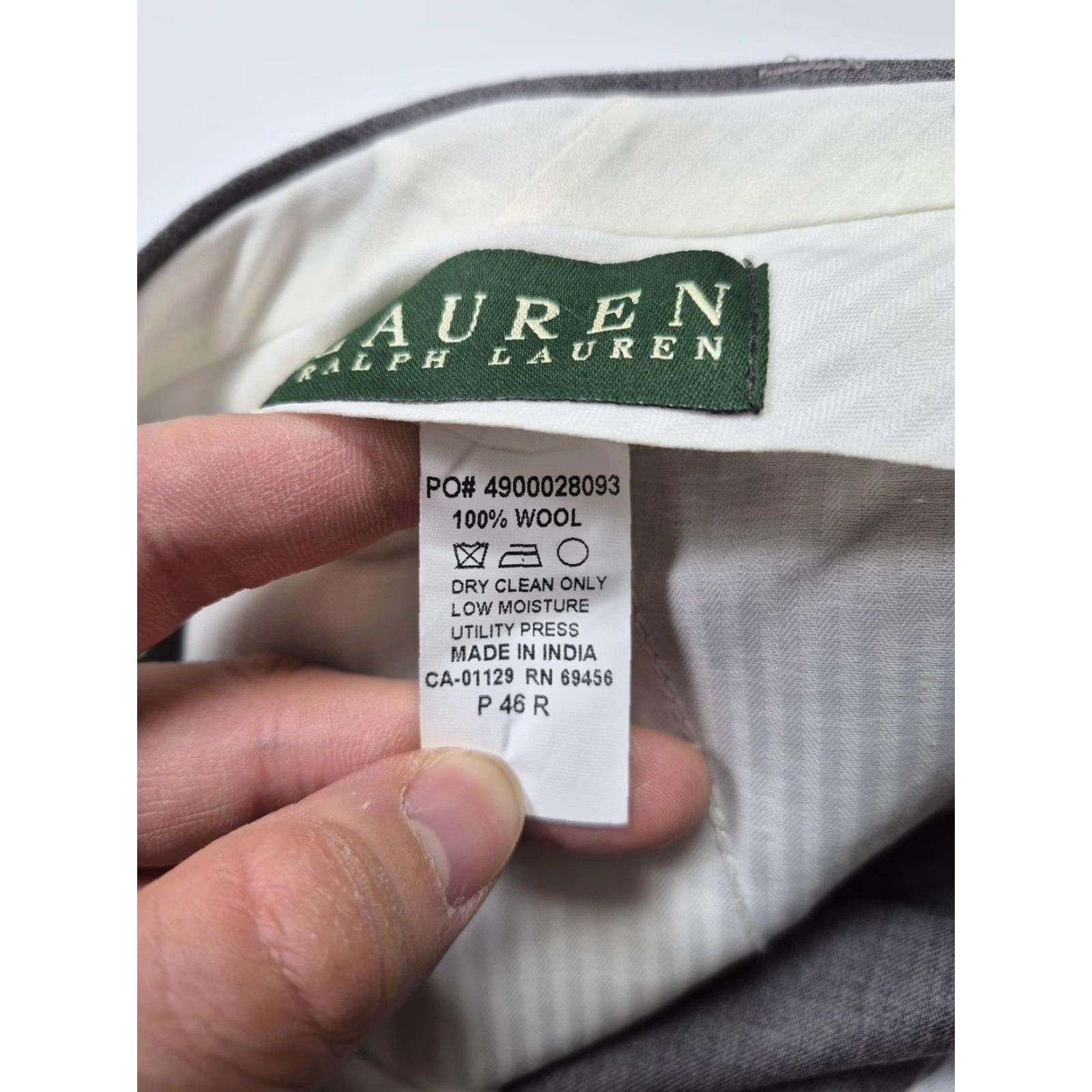 Ralph Lauren VINTAGE Lauren Ralph Lauren Dress Pants Mens 46x36 Gray Wool Pleated Unhemmed NWT Size US 30 / EU 46 - 3 Thumbnail