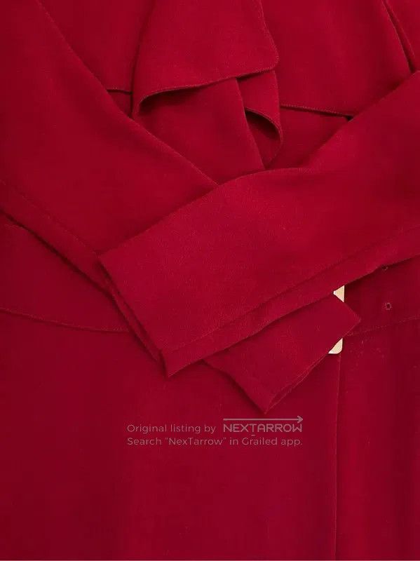 Burberry Burberry Wine Red Long Coat for Women. Size S / US 4 / IT 40 - 7 Thumbnail