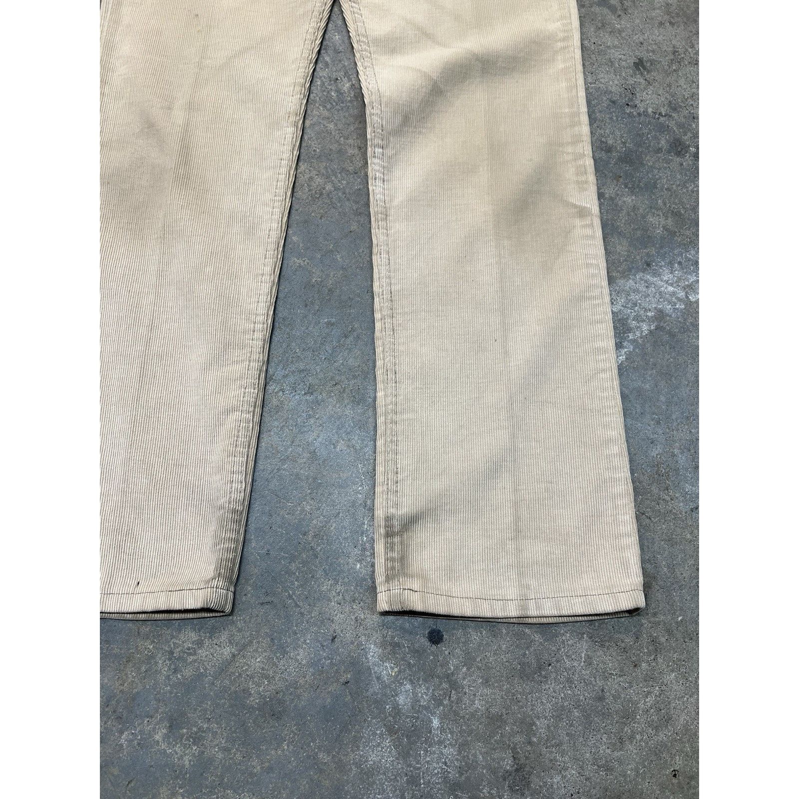 Levi's Vintage 80s Levis White Tag Beige Corduroy Pants 32x31 Rare Size US 32 / EU 48 - 3 Thumbnail