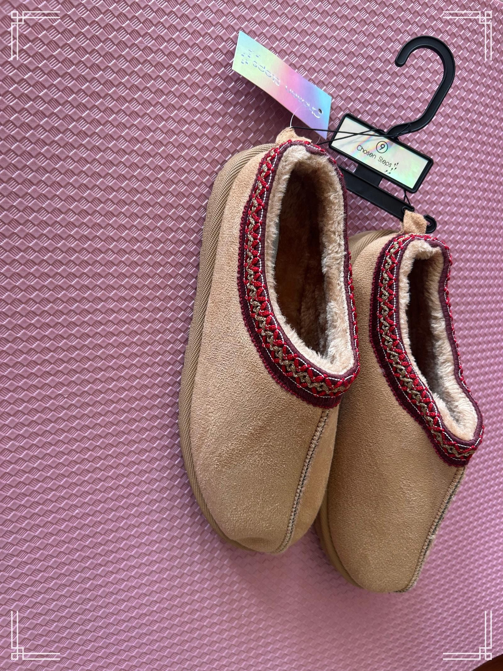 Designer Chosen Steps Women's Faux Suede Indoor Slippers with Embr Size US 6 / IT 36 - 3 Thumbnail
