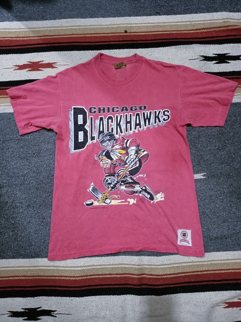 NHL Vintage 90's NHL Chicago Blackhawks Nutmeg shirt Size US M / EU 48-50 / 2 - 1 Thumbnail