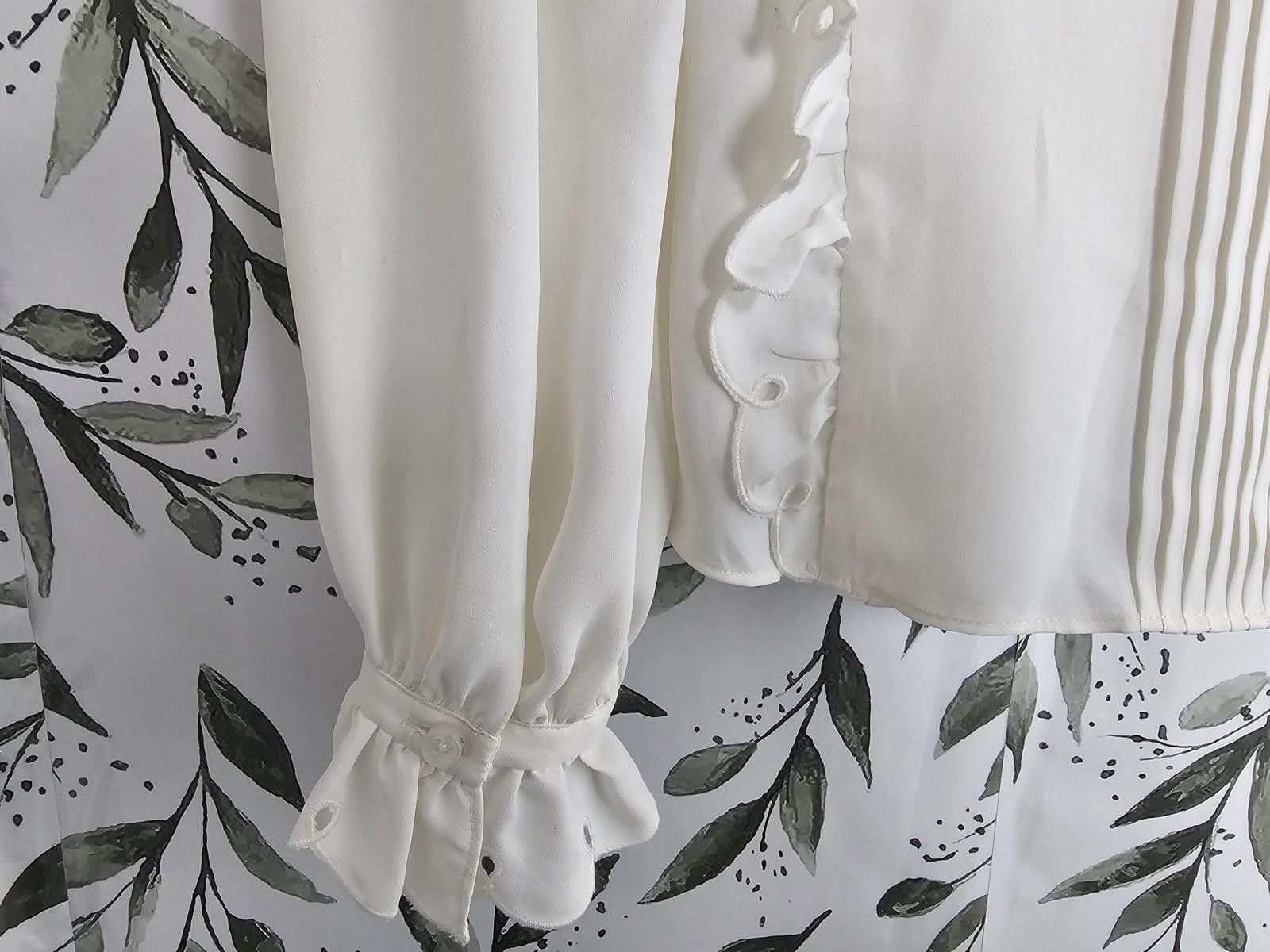 Jones New York Joie Blouse White Womens Size S Polyester Ruffled Size S / US 4 / IT 40 - 8 Thumbnail