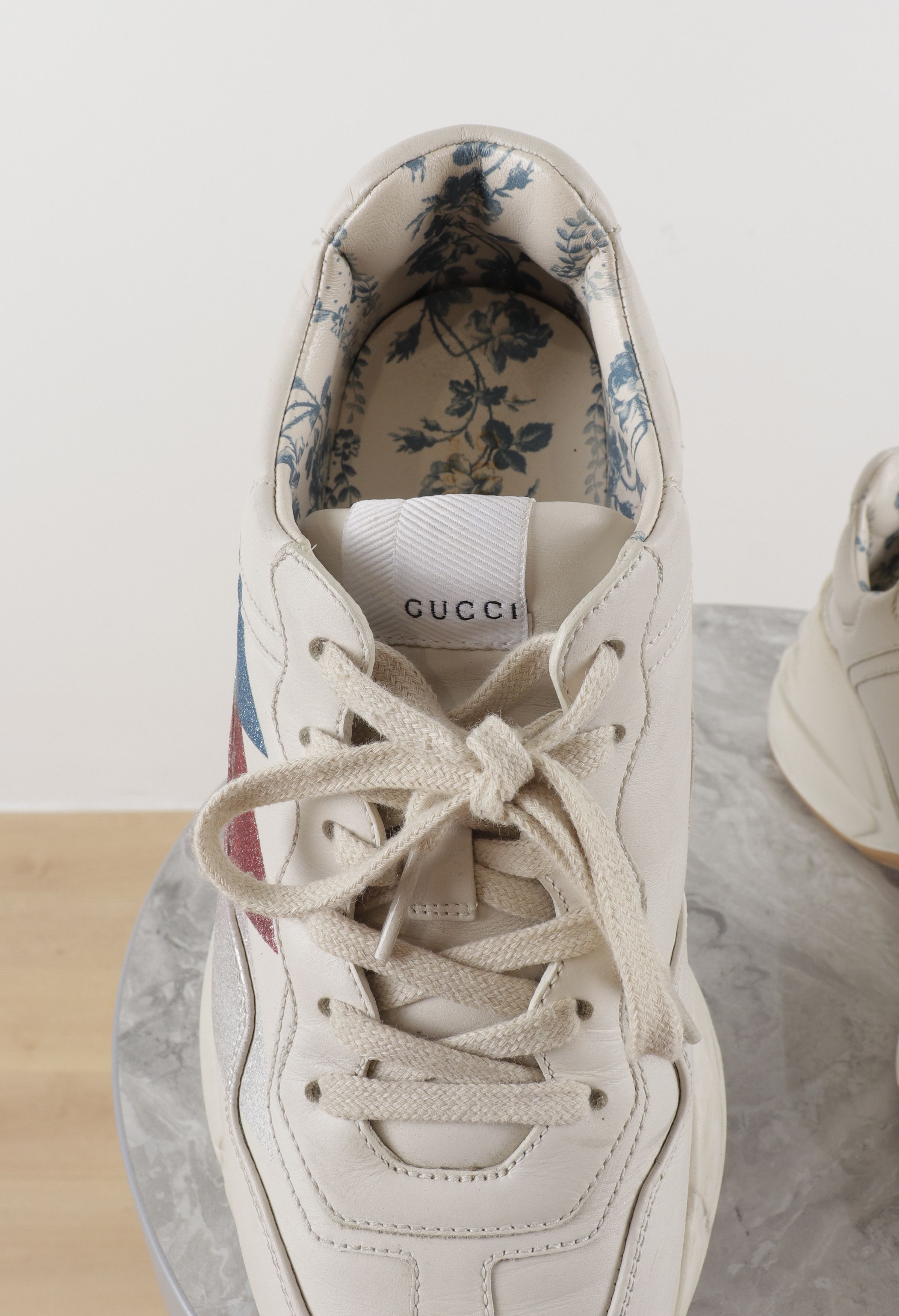 Gucci Gucci Rhyton Leather Ivory Sneakers Size US 9.5 / IT 39.5 - 4 Thumbnail