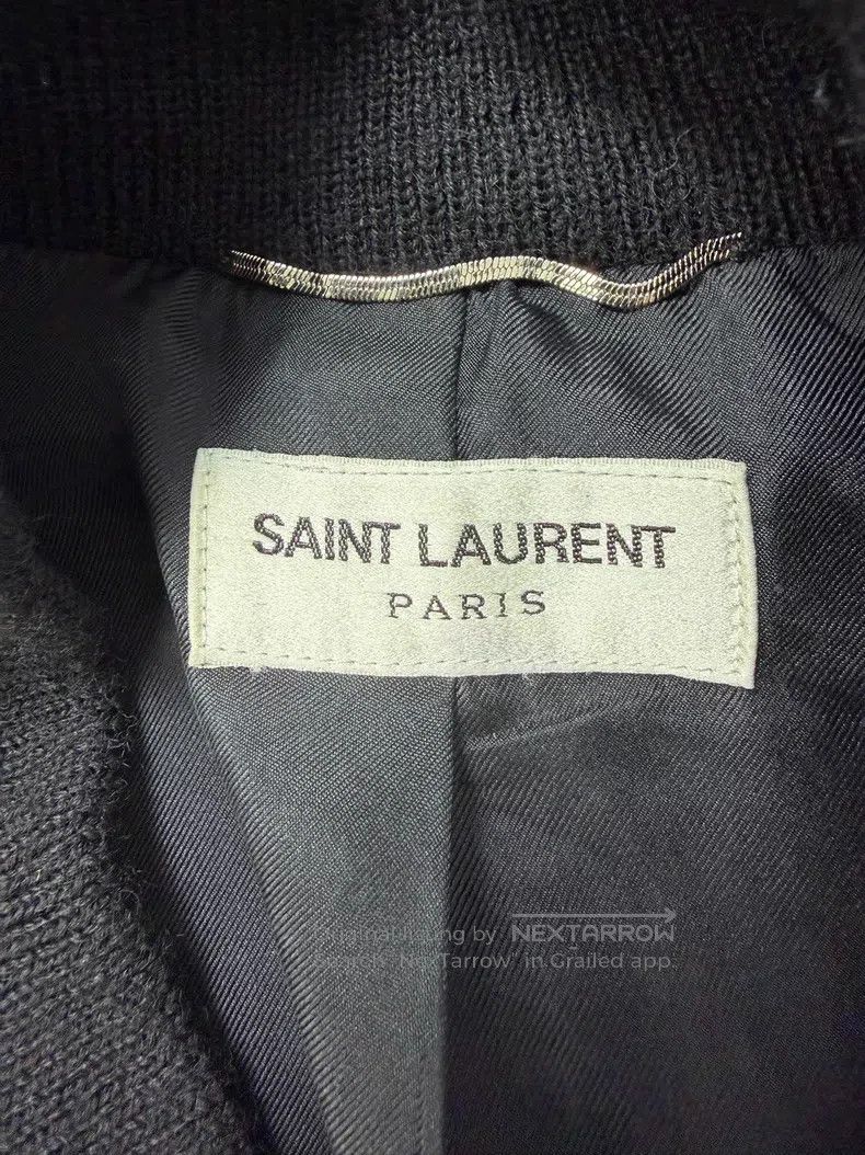 Saint Laurent Paris Saint Laurent Paris Black samurai leather baseball jacket Size US L / EU 52-54 / 3 - 5 Thumbnail