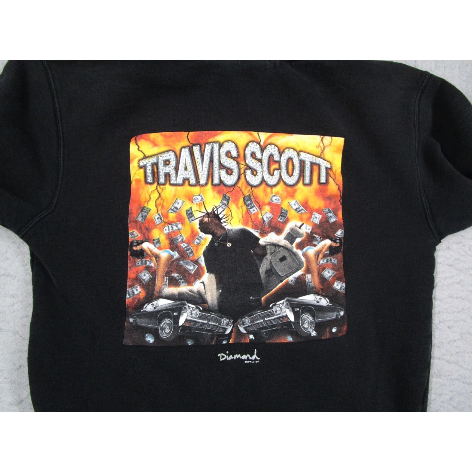 Diamond Supply Co. Diamond Supply Co Hoodie Mens Small Black Travis Scott Collab Back Print Size US S / EU 44-46 / 1 - 7 Thumbnail