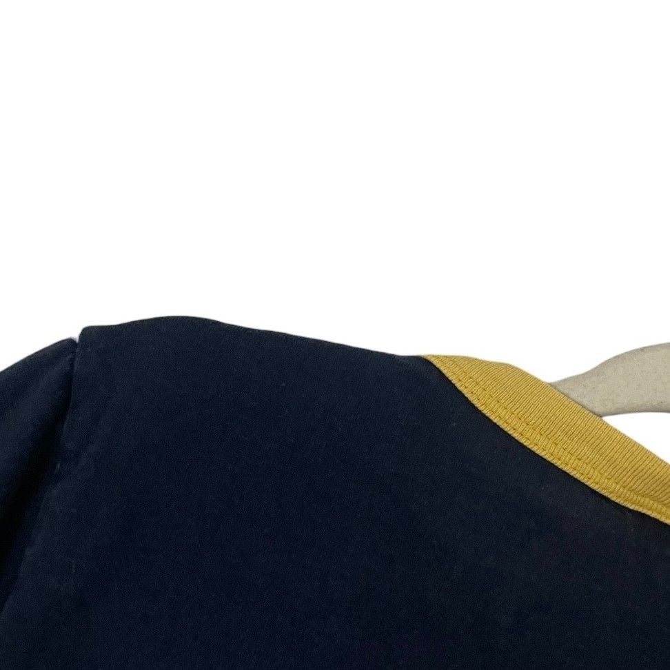 Vans VANS Navy Blue & Yellow Floral Logo Ringer Cropped Top Size M / US 6-8 / IT 42-44 - 6 Thumbnail