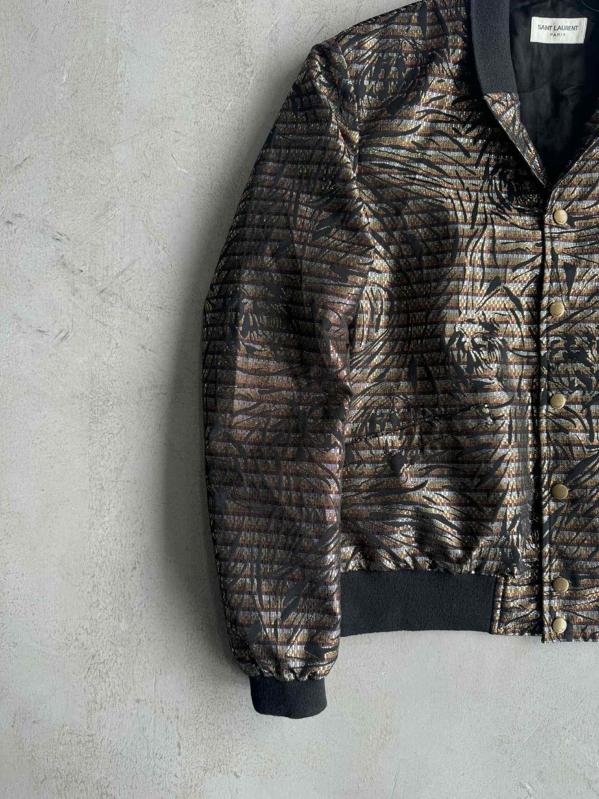 Saint Laurent Paris SLP - Multicolor Metallic Bomber Jacket Size US L / EU 52-54 / 3 - 5 Thumbnail