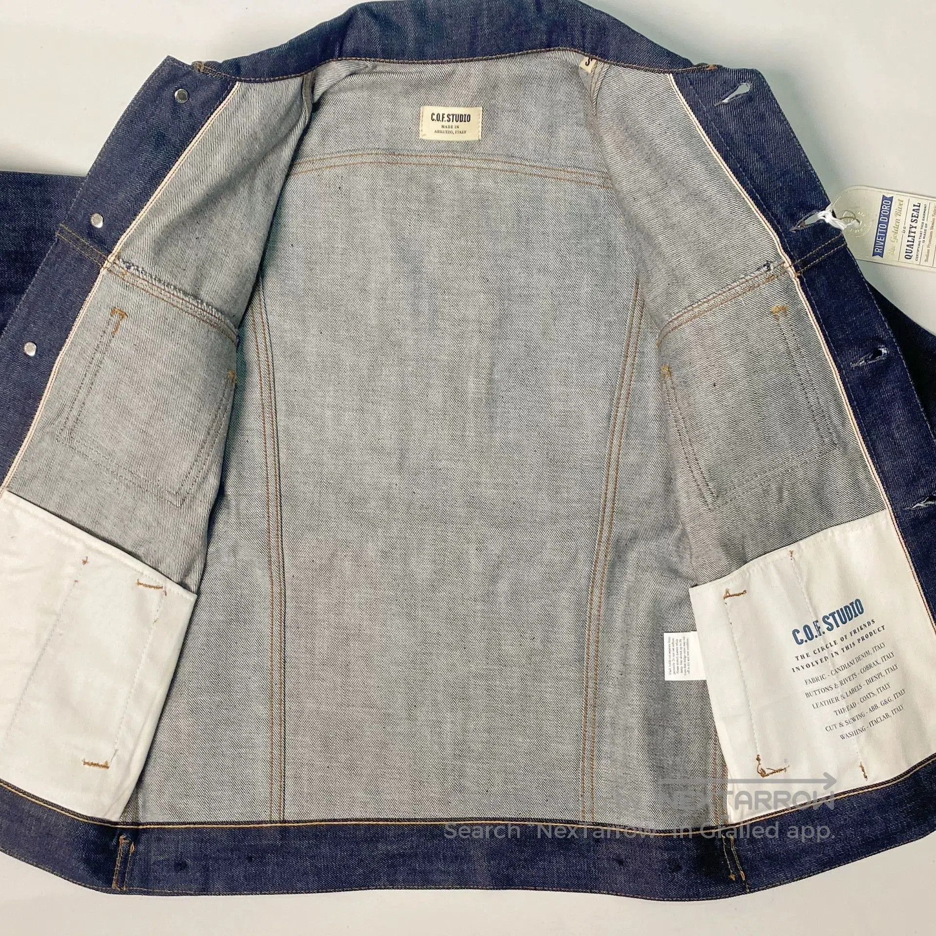 Other Italian C O F Original Selvedge Denim Jacket. Size US S / EU 44-46 / 1 - 6 Thumbnail