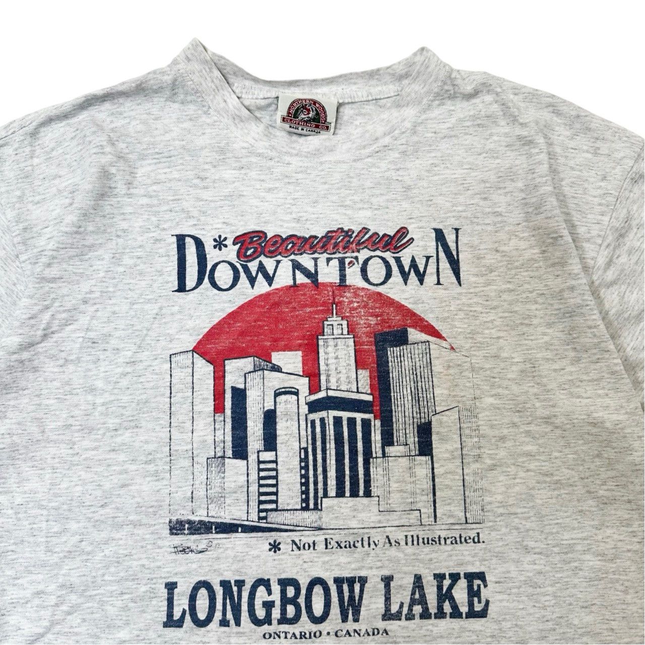 Vintage Vintage 90s Beautiful Downtown Longbow Lake Graphic T Shirt Size US M / EU 48-50 / 2 - 2 Thumbnail