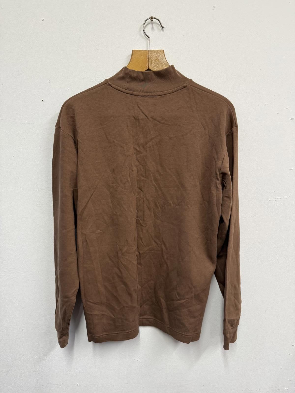 Uniqlo UNIQLO U Brown Mock Neck Long Sleeve Top XS Size US XS / EU 42 / 0 - 4 Thumbnail