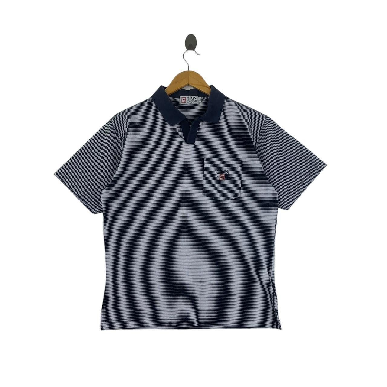Chaps Ralph Lauren Vintage CHAPS RALPH LAUREN Striped Pocket Polo Tee Shirt Size US M / EU 48-50 / 2 - 1 Thumbnail