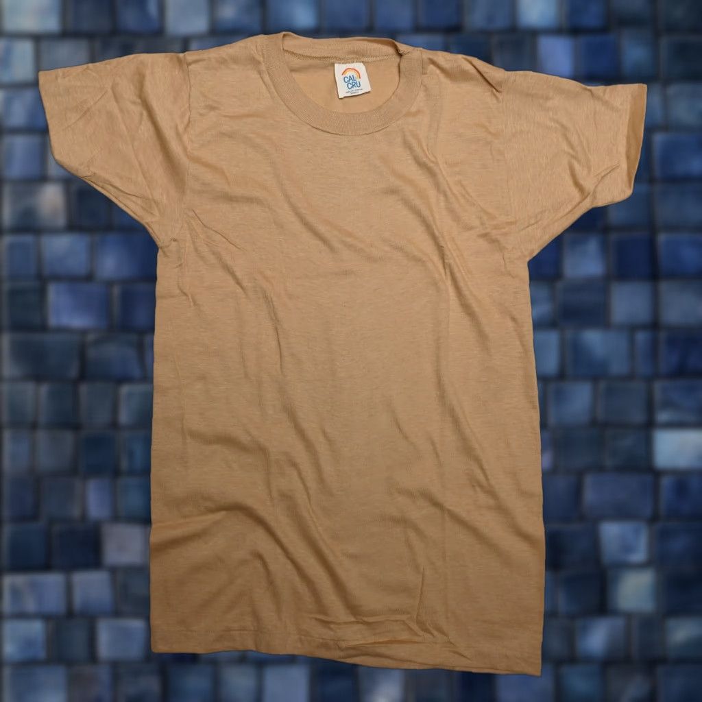 Vintage AUTHENTIC VINTAGE 80s Cal Cru Tan Basic Blank Short Sleeve T-Shirt S - 4834 Size US S / EU 44-46 / 1 - 1 Thumbnail