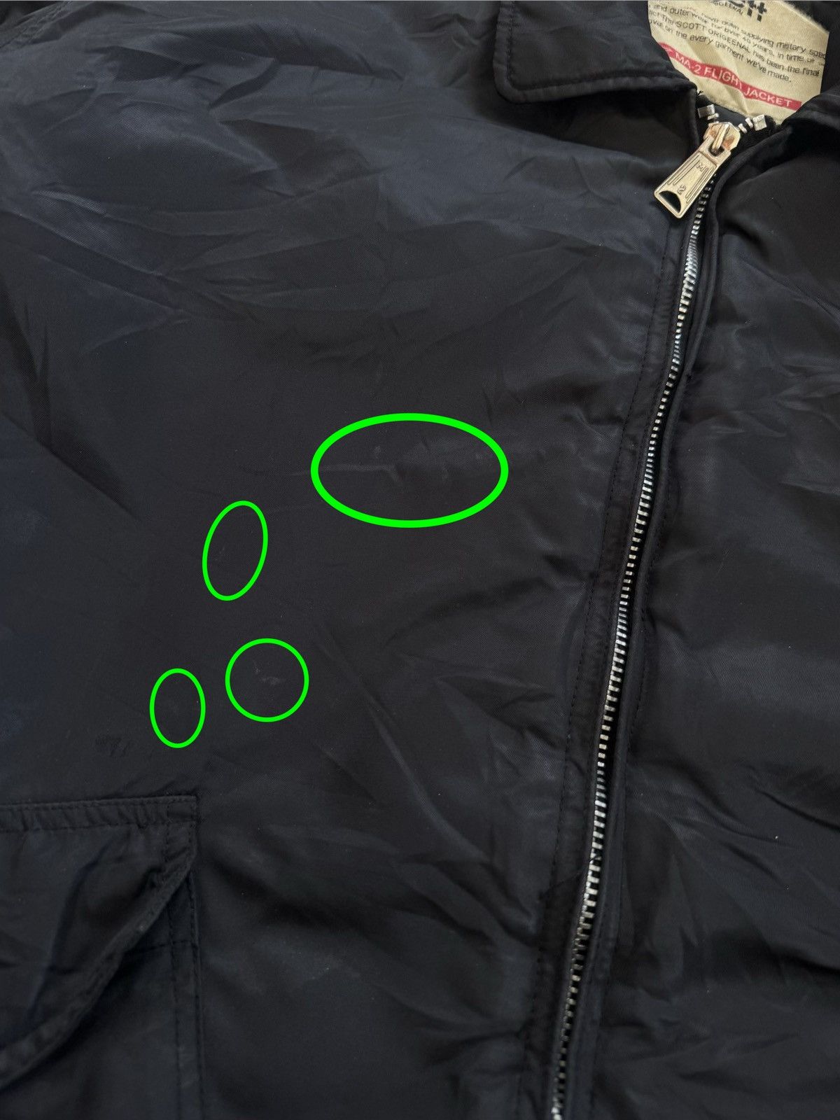 Schott Scott XL/size MA-2 M2 Military Flight pilot bomber jacket Size US XL / EU 56 / 4 - 13 Thumbnail