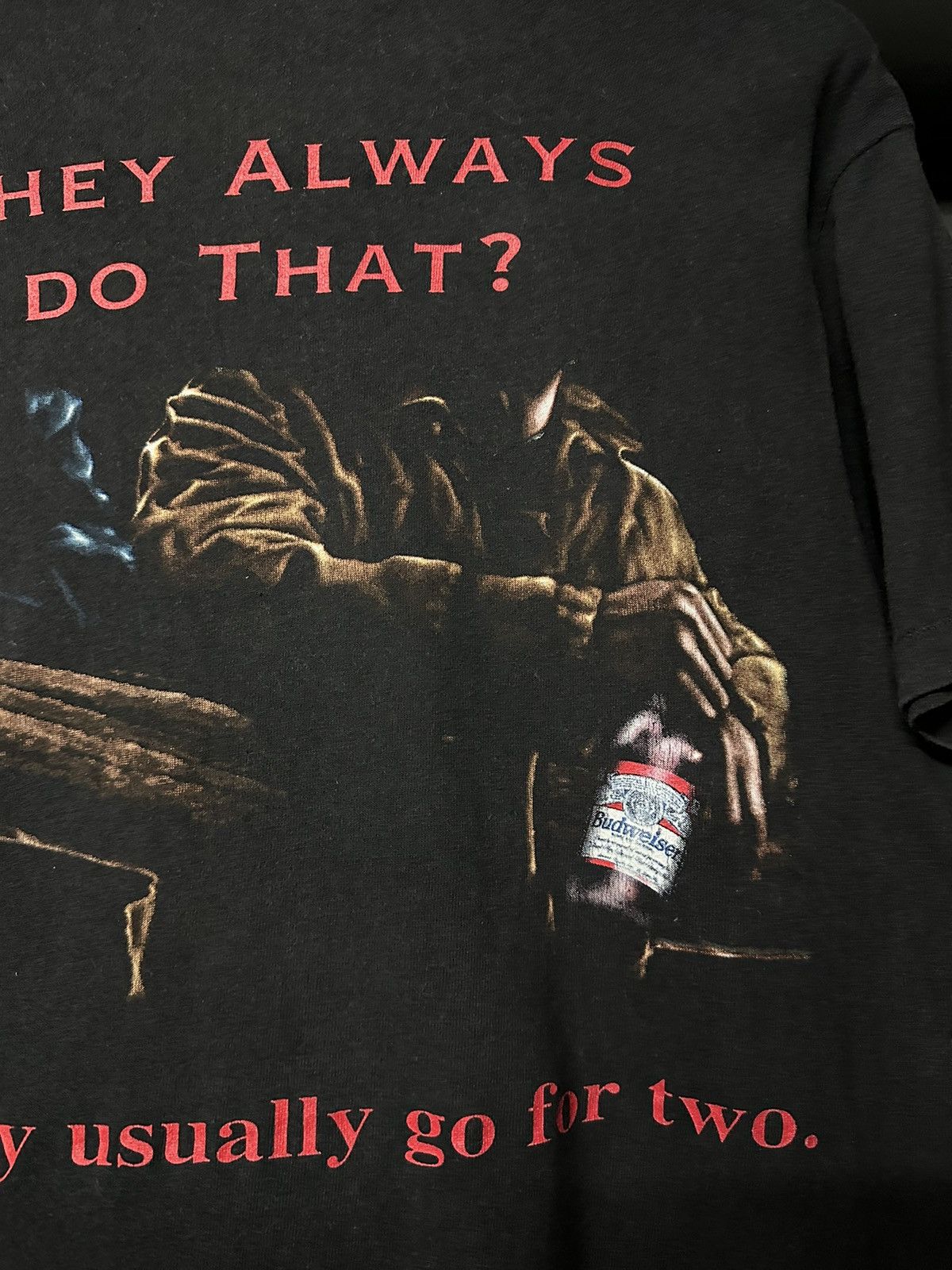 Budweiser Vintage 90s Budweiser They Always Do That Faded Tee Size US L / EU 52-54 / 3 - 5 Thumbnail