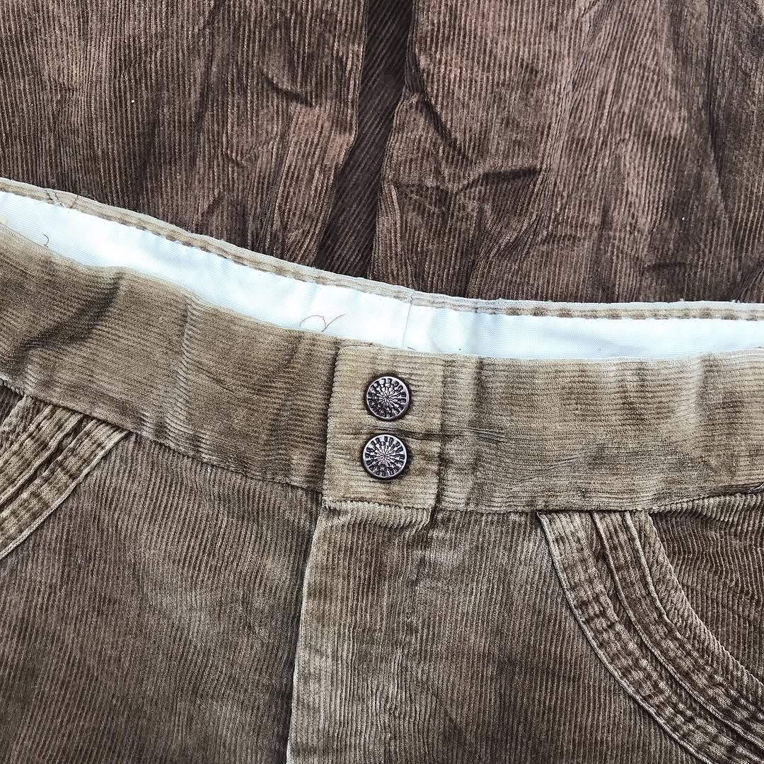 Le Grande Bleu (L.G.B.) × Vintage Vintage 60s His Clothing Brown Corduroy Trouser Pants menswe Size US 33 - 9 Thumbnail