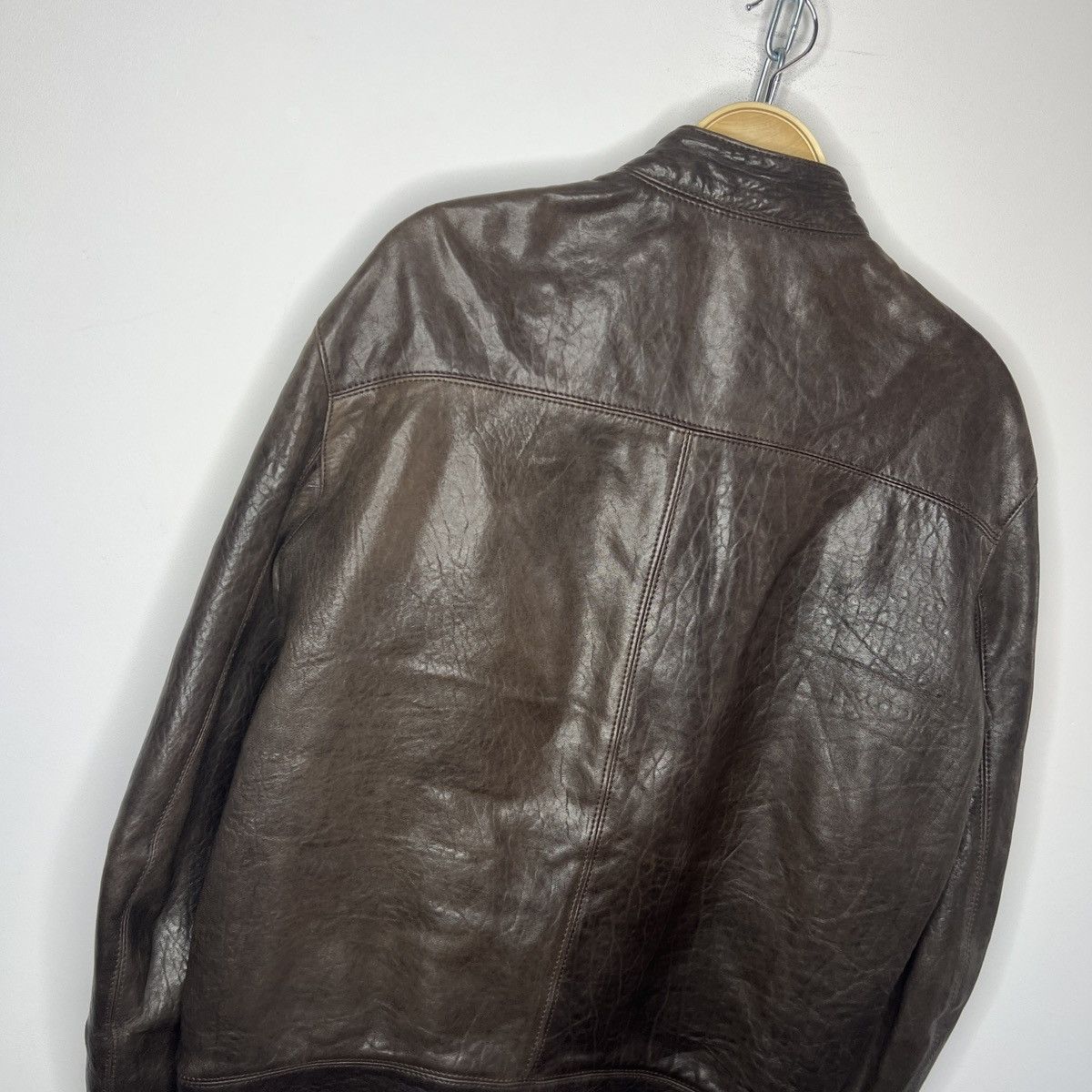 Genuine Leather × Vintage 🔥Vintage Avantgarde Genuine Leather Jacket Ramones Biker Size US M / EU 48-50 / 2 - 10 Thumbnail
