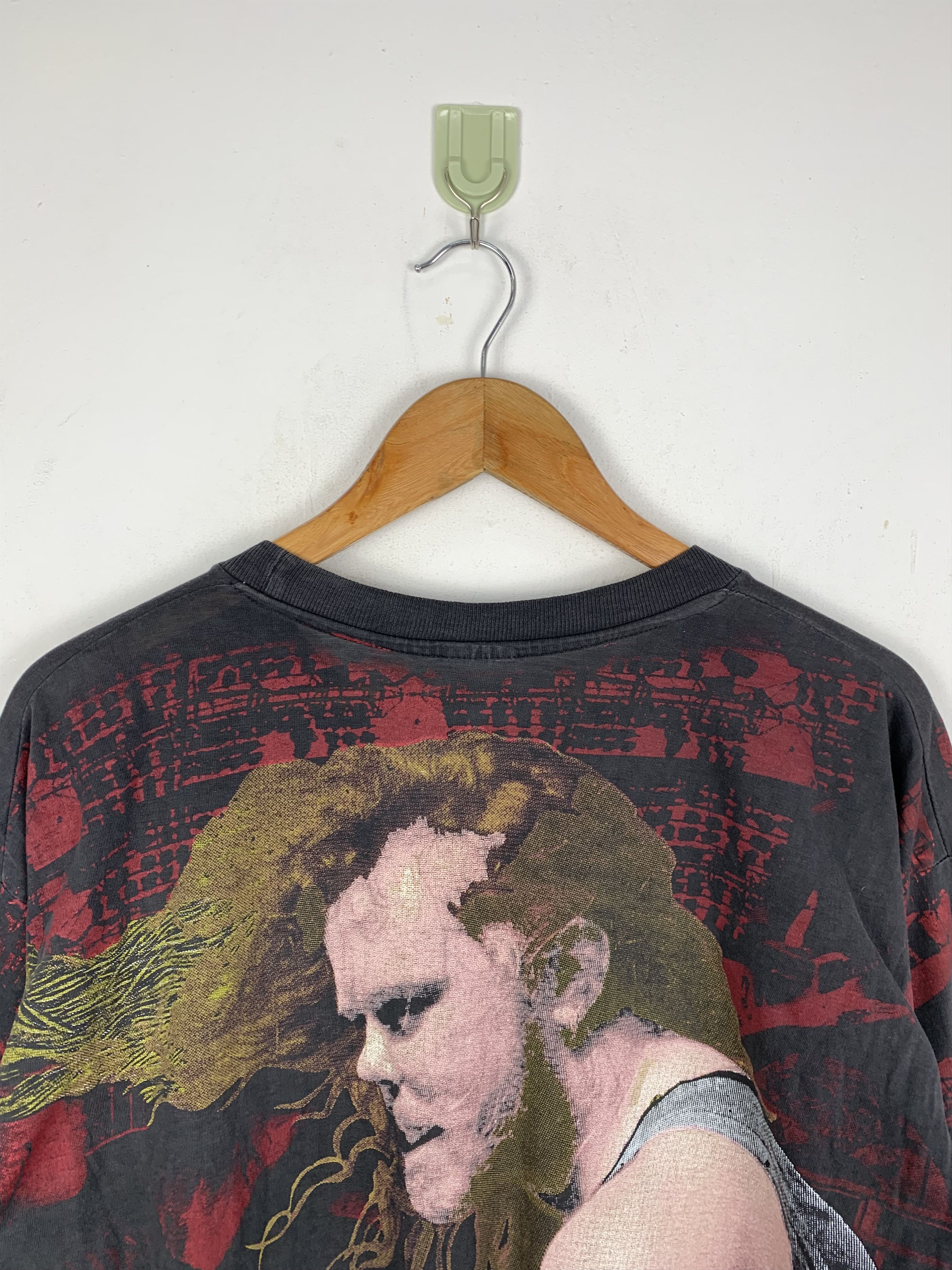 Band Tees × Metallica × Vintage Vintage 90s Metallica All Overprint Bootleg Band Tee TA0304 Size US L / EU 52-54 / 3 - 10 Thumbnail