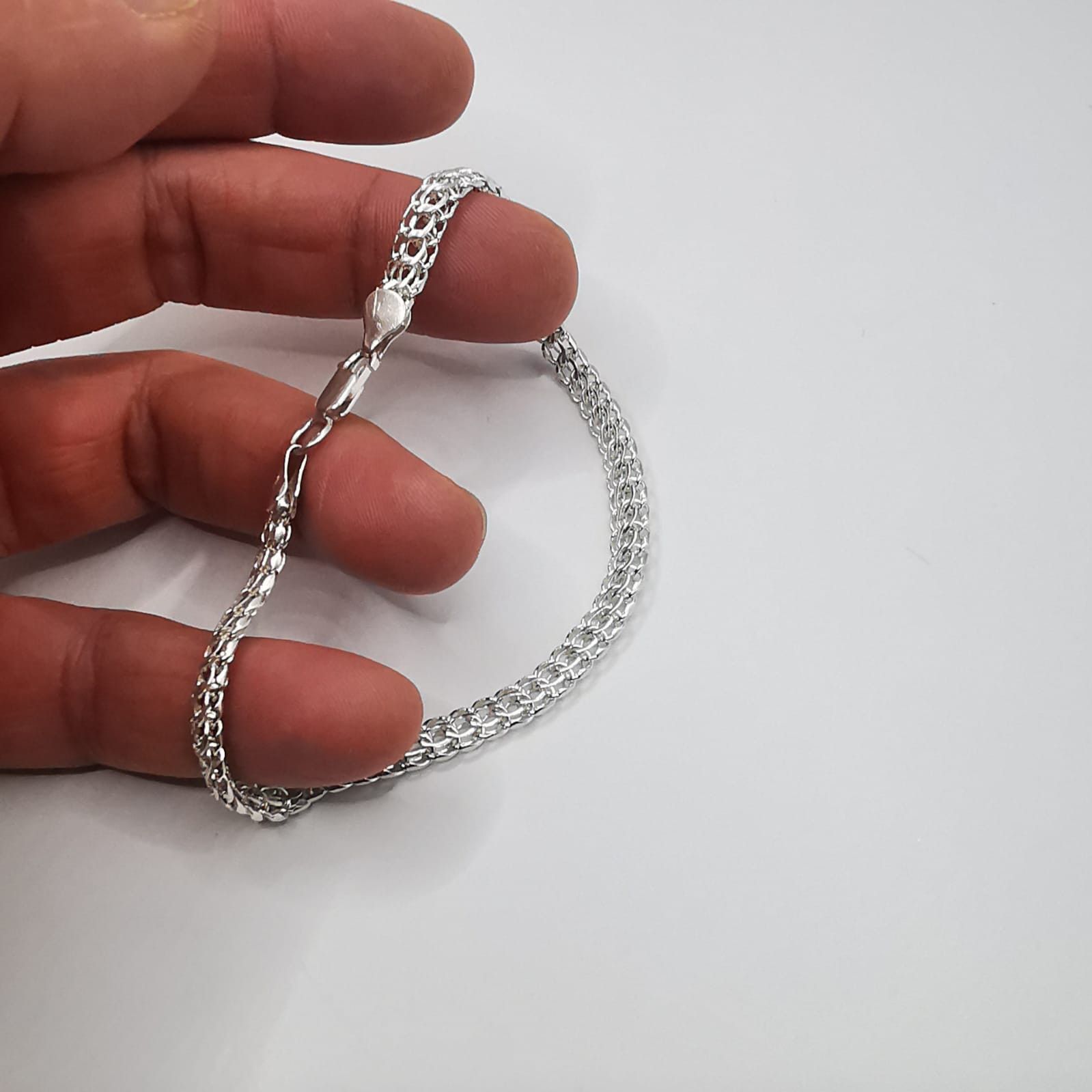 Sterling Silver Vintage Bracelet Jewelry,925 Sterling Silver, Handmade 8,50g Size ONE SIZE - 6 Thumbnail