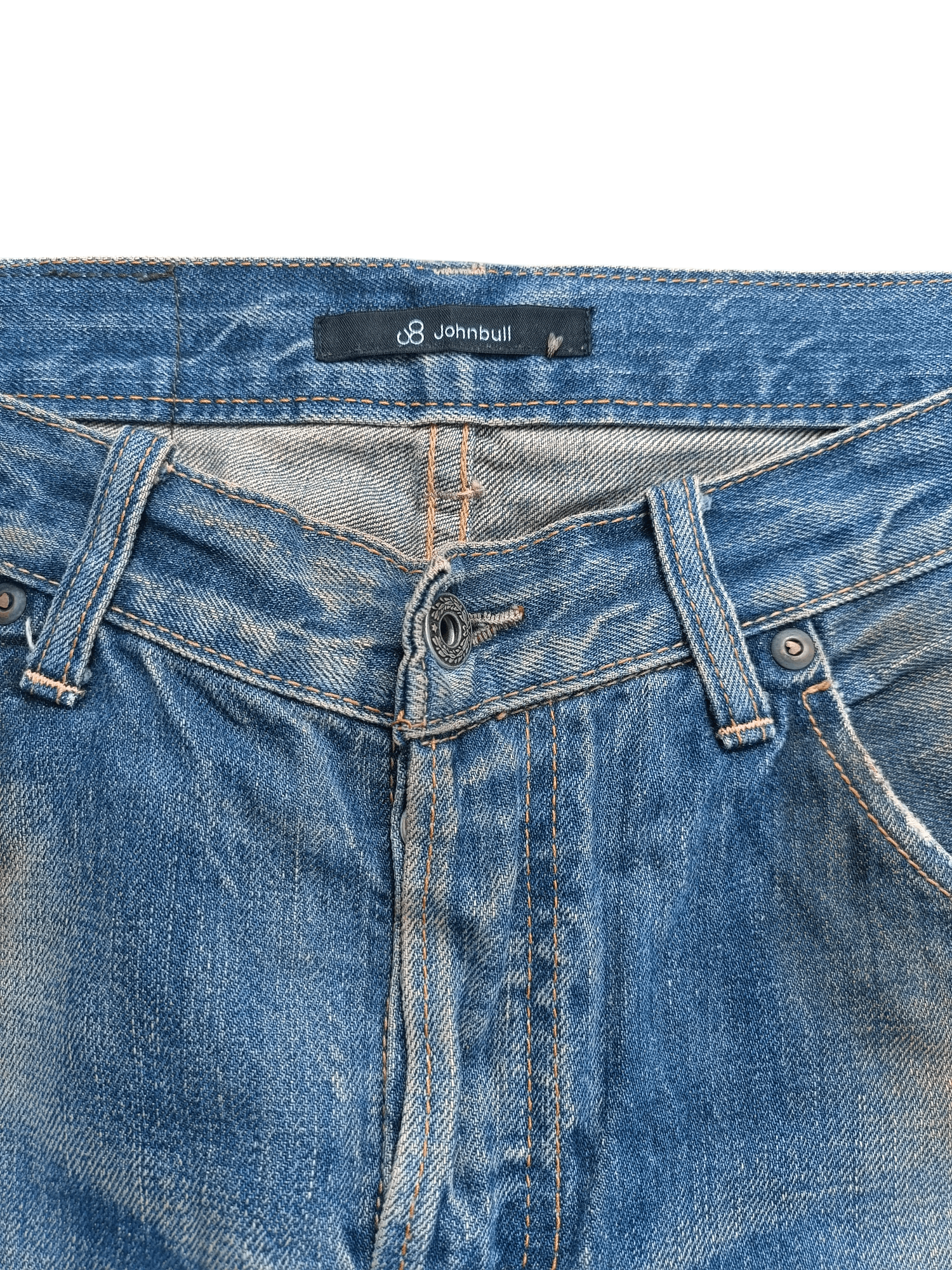 Japanese Brand × Johnbull 💥 FYEE 💥 John Bull Selvedge Whiskers Faded Jeans Size US 30 / EU 46 - 11 Thumbnail