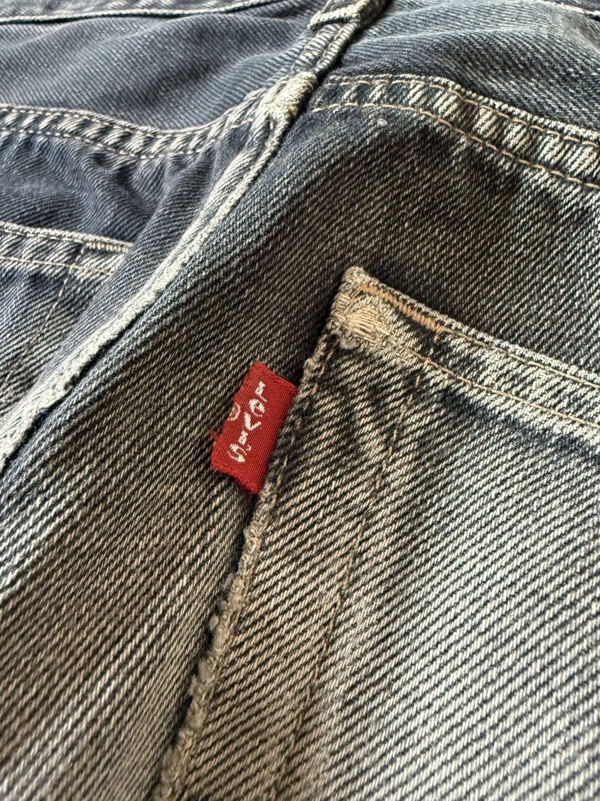 Levi's Rare Levis 517 Distressed Boro Shadow Fade Flared Jeans Size US 34 / EU 50 - 20 Thumbnail
