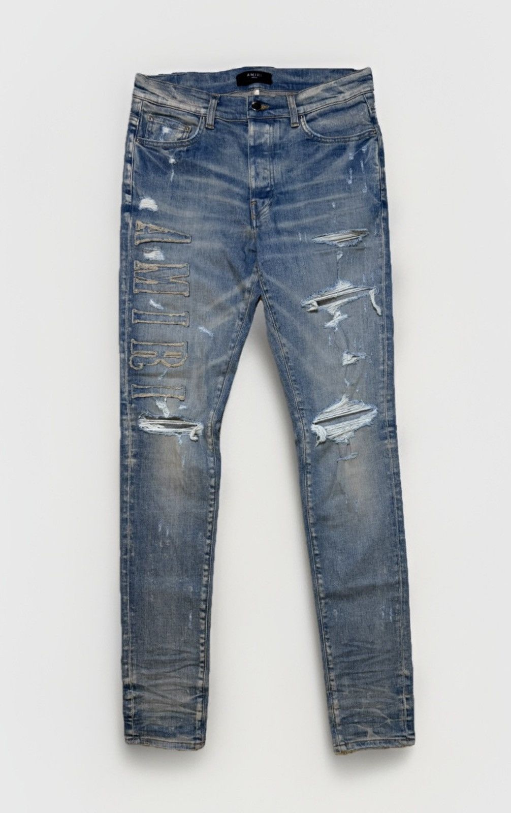 Amiri Amiri Logo Appliqué Denim Jeans Size US 32 / EU 48 - 1 Thumbnail